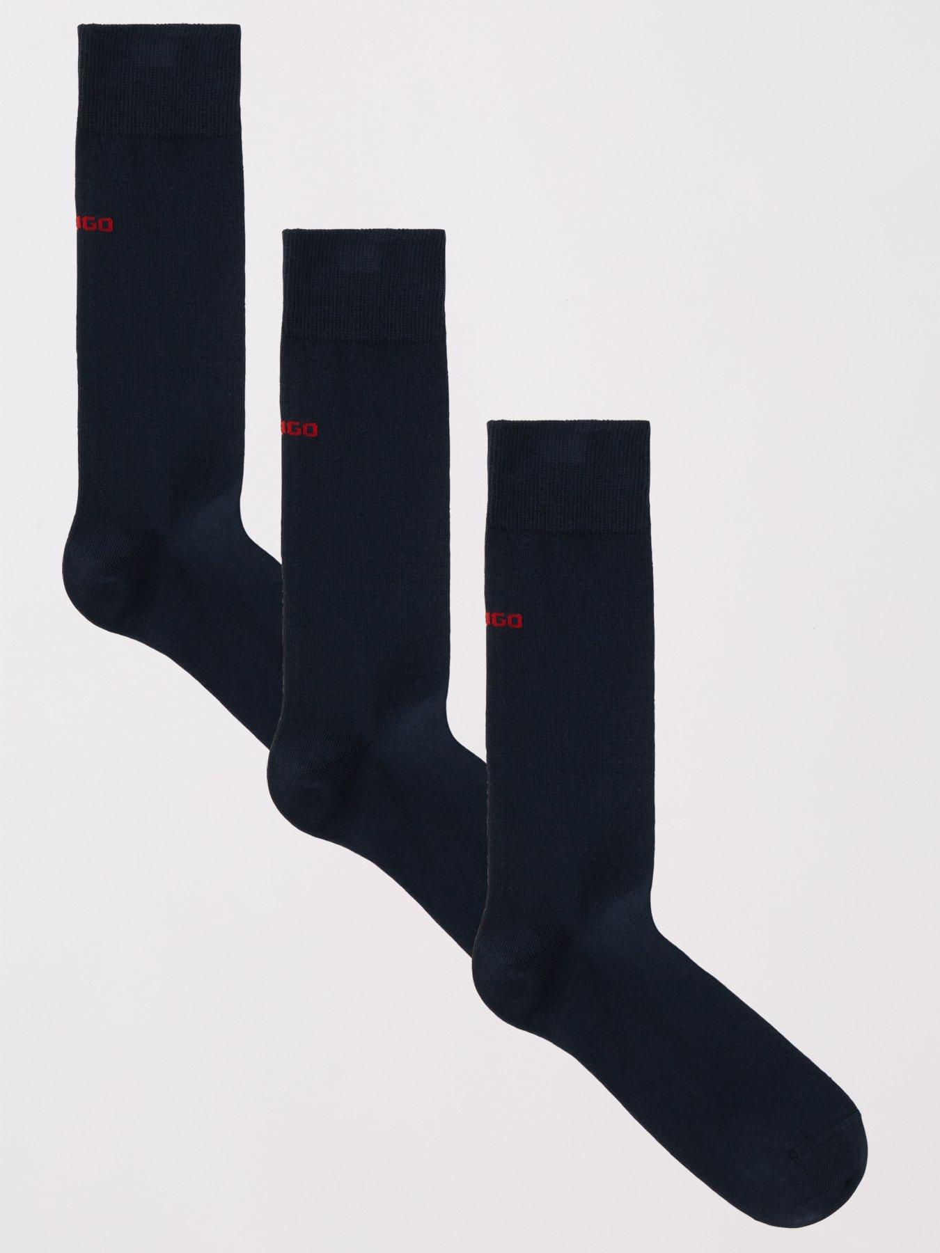 HUGO 3 Pack Rs Uni Crew Socks - Dark Blue