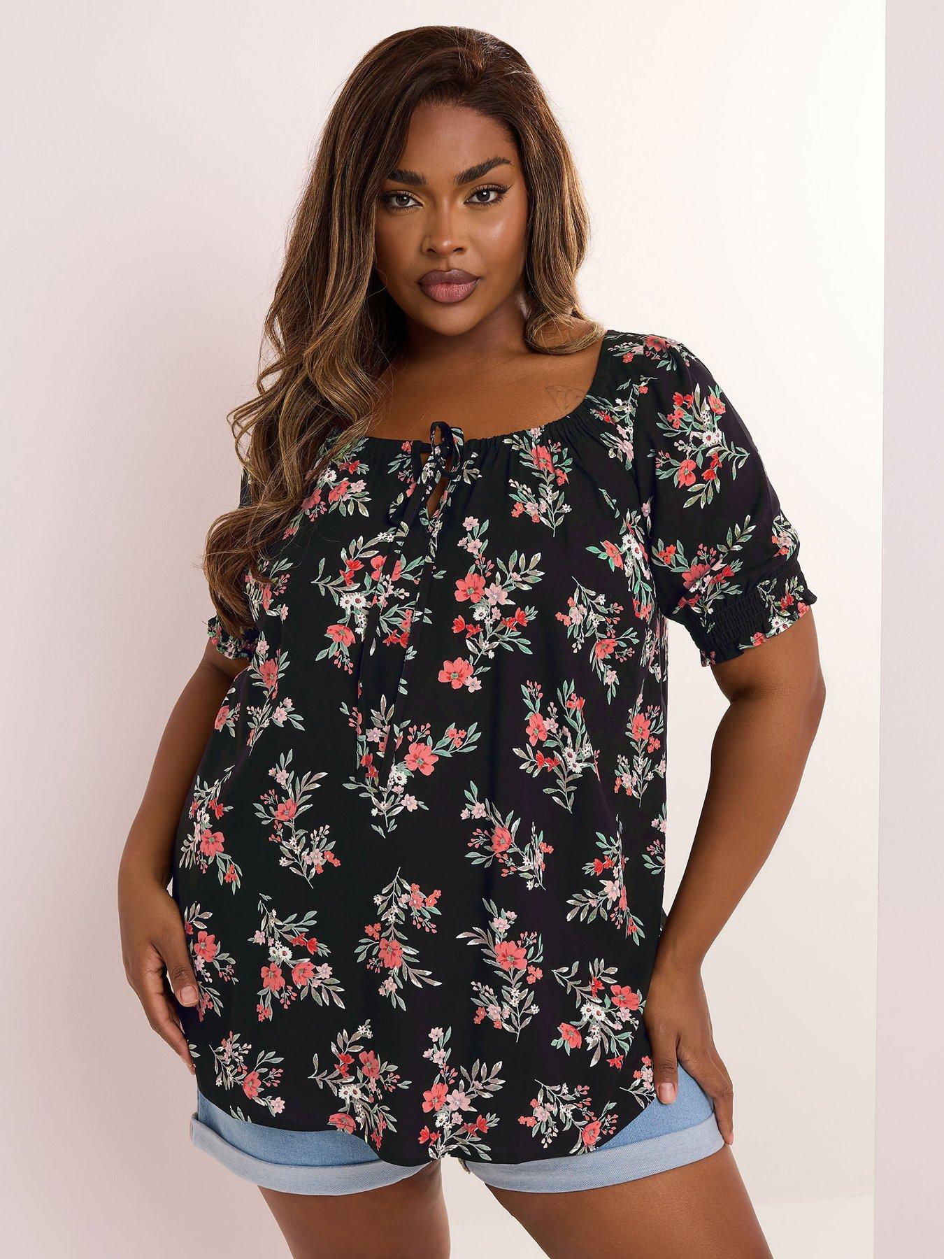 undefined Curve Spring Floral Boho Top