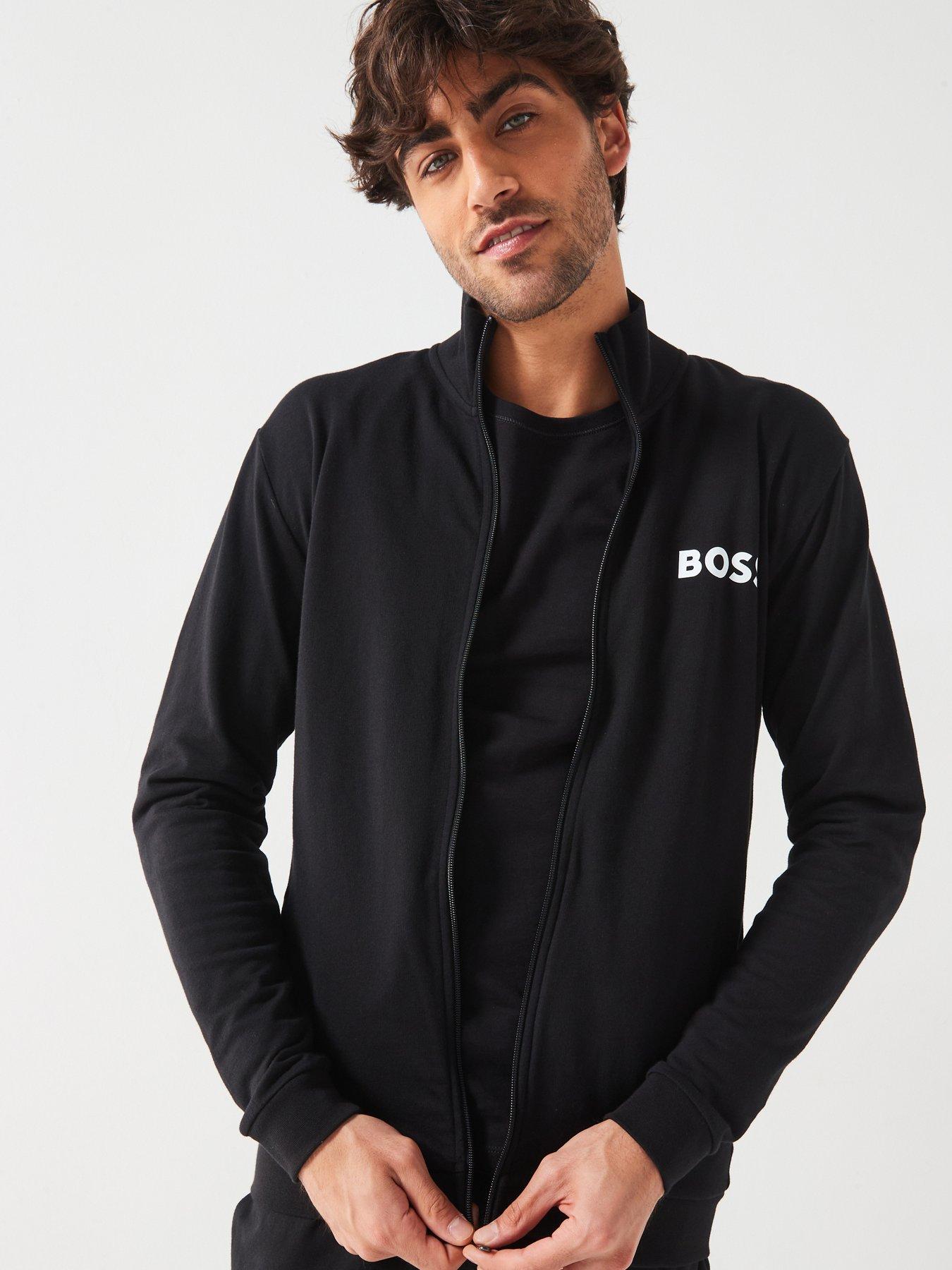undefined Centre Logo Loop Back Loungewear Crew Sweat - Black