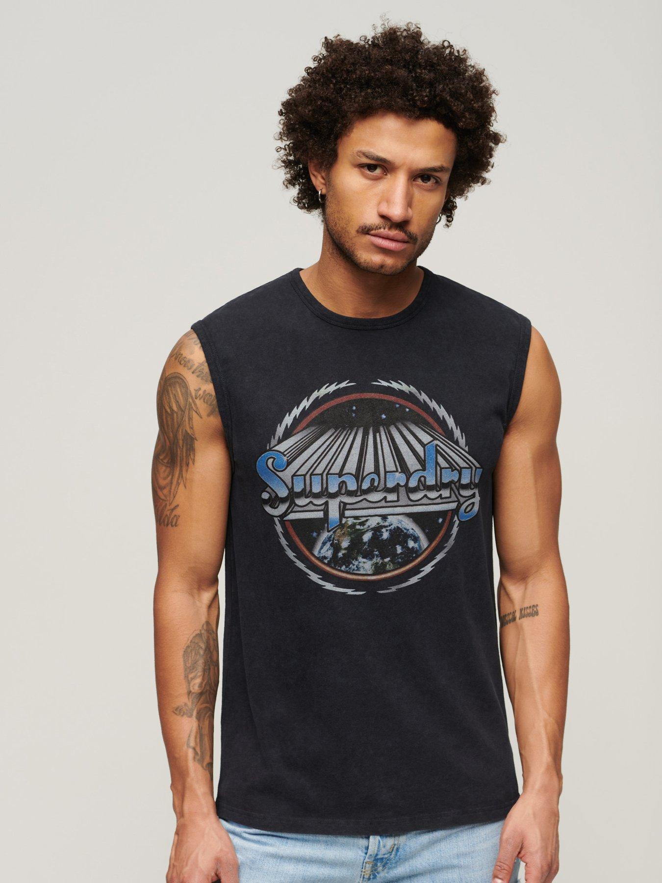 Superdry Rock Graphic Band Vest Top Black Very.co.uk