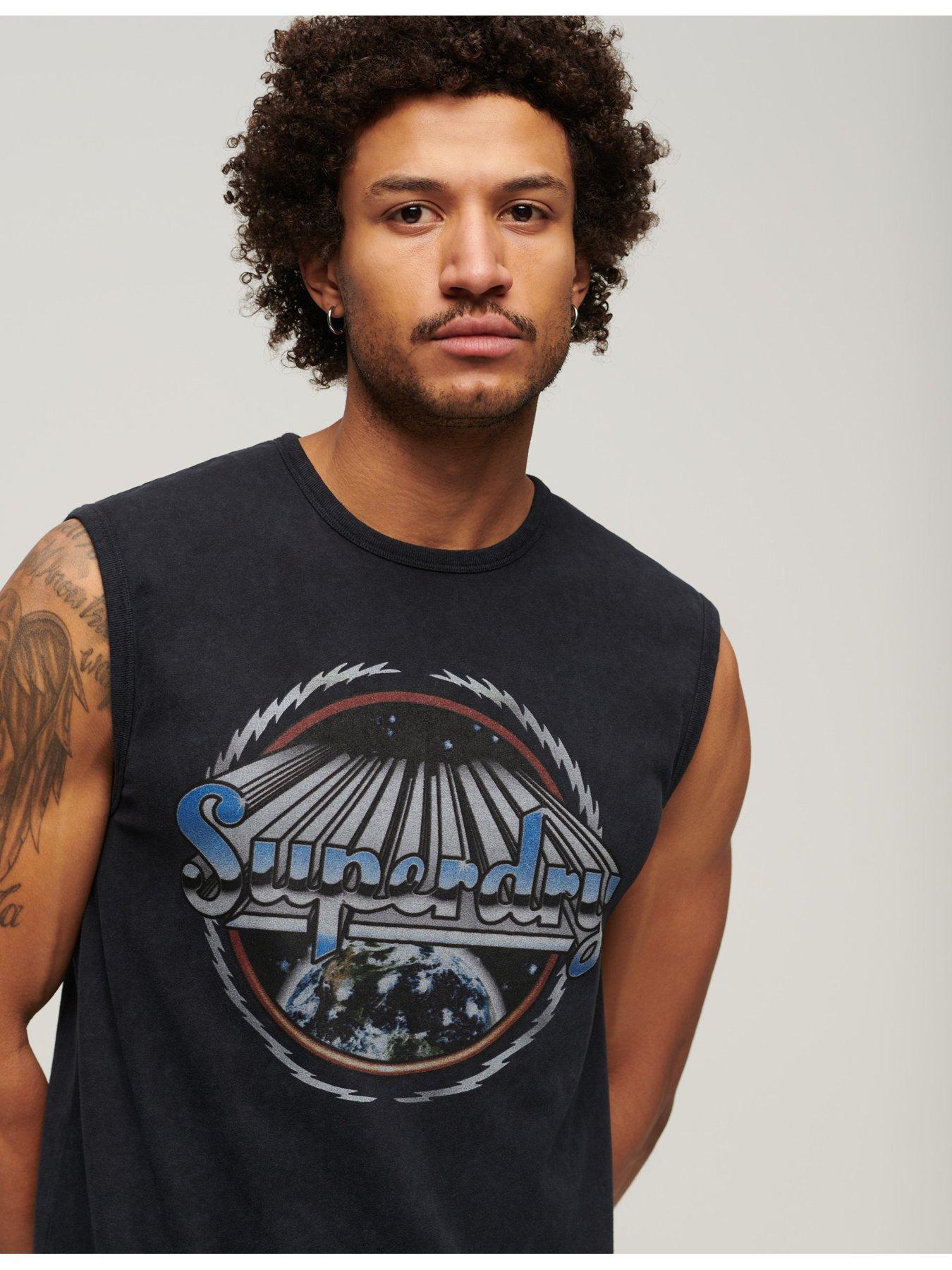 Superdry Rock Graphic Band Vest Top Black Very.co.uk