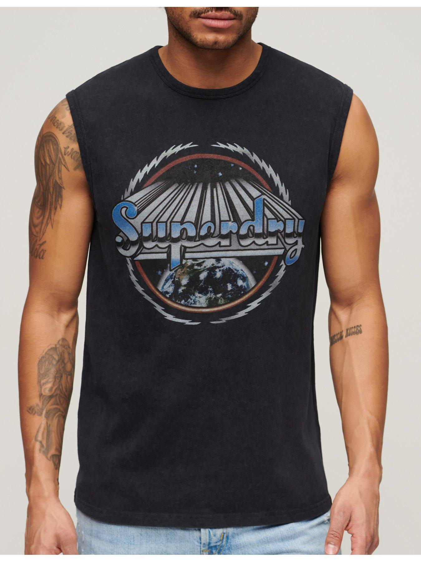 Superdry Rock Graphic Band Vest Top Black Very.co.uk