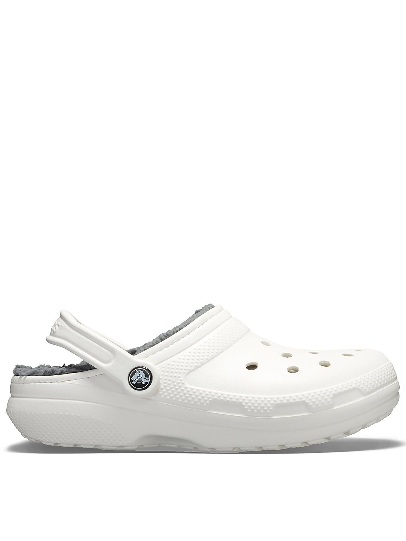 Crocs Men's Classic Lined Clog Slipper - White