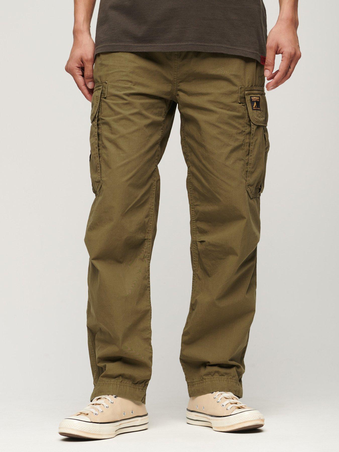 Baggy Parachute Trousers Khaki