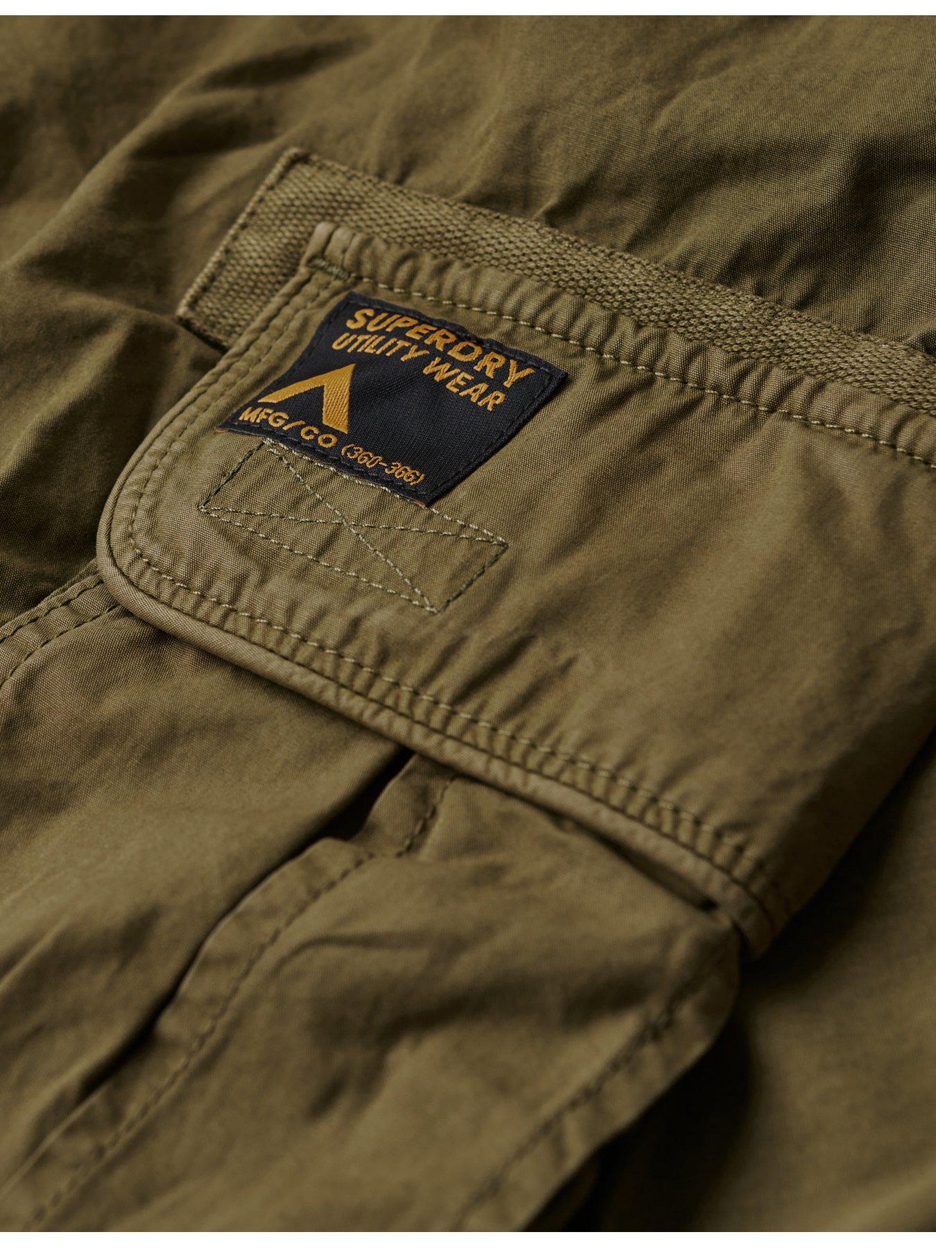 Superdry Baggy Parachute Trousers - Khaki | Very.co.uk