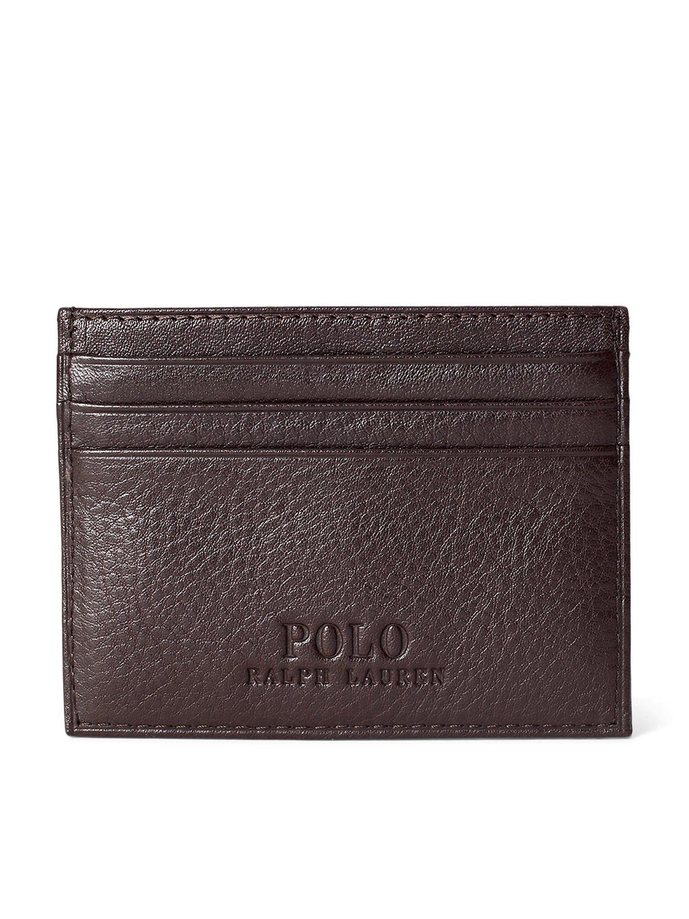 Polo Ralph Lauren Grained Leather Card Holder - Brown