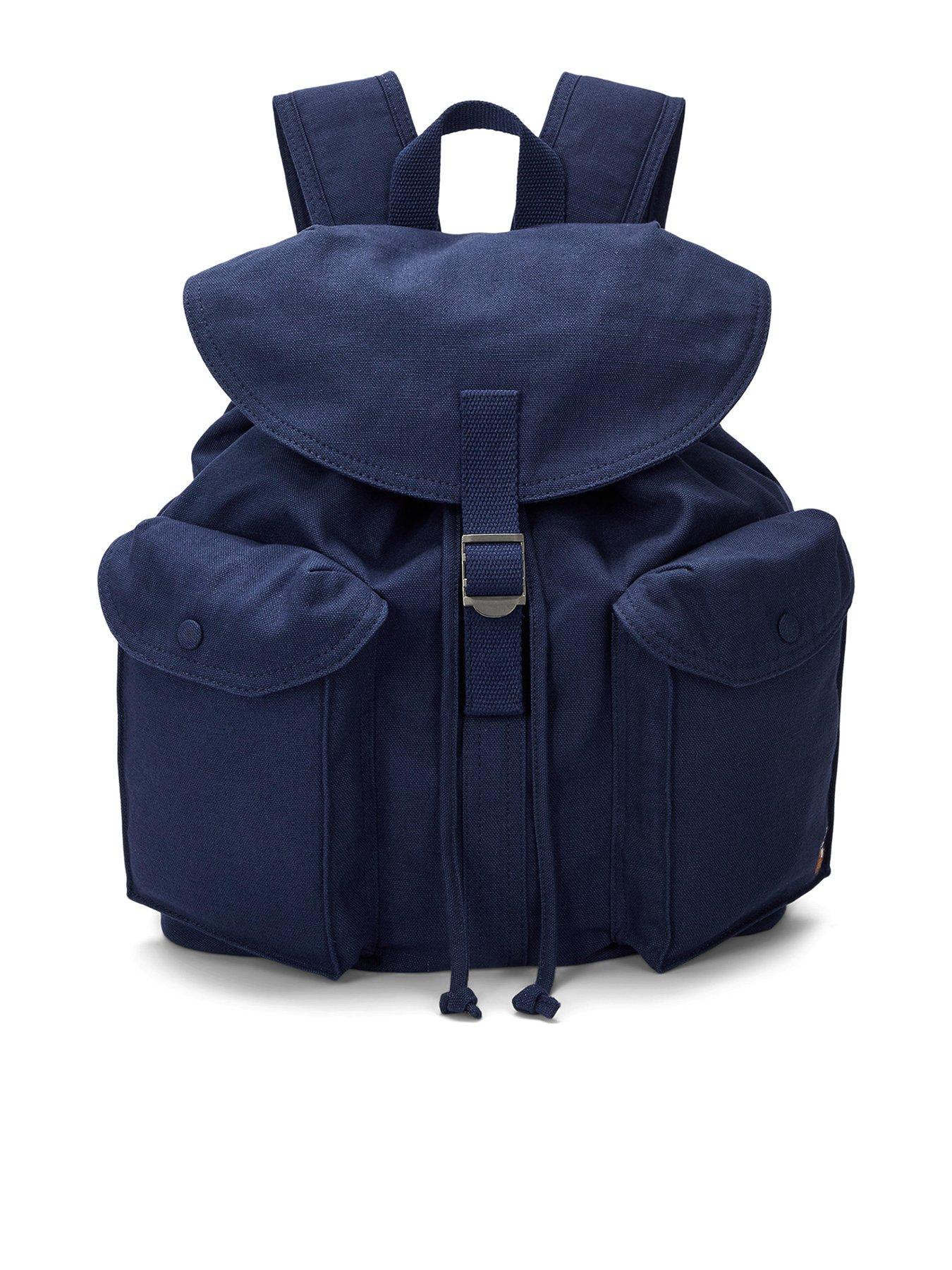 Polo Ralph Lauren Canvas Large Pockets Backpack Navy Very