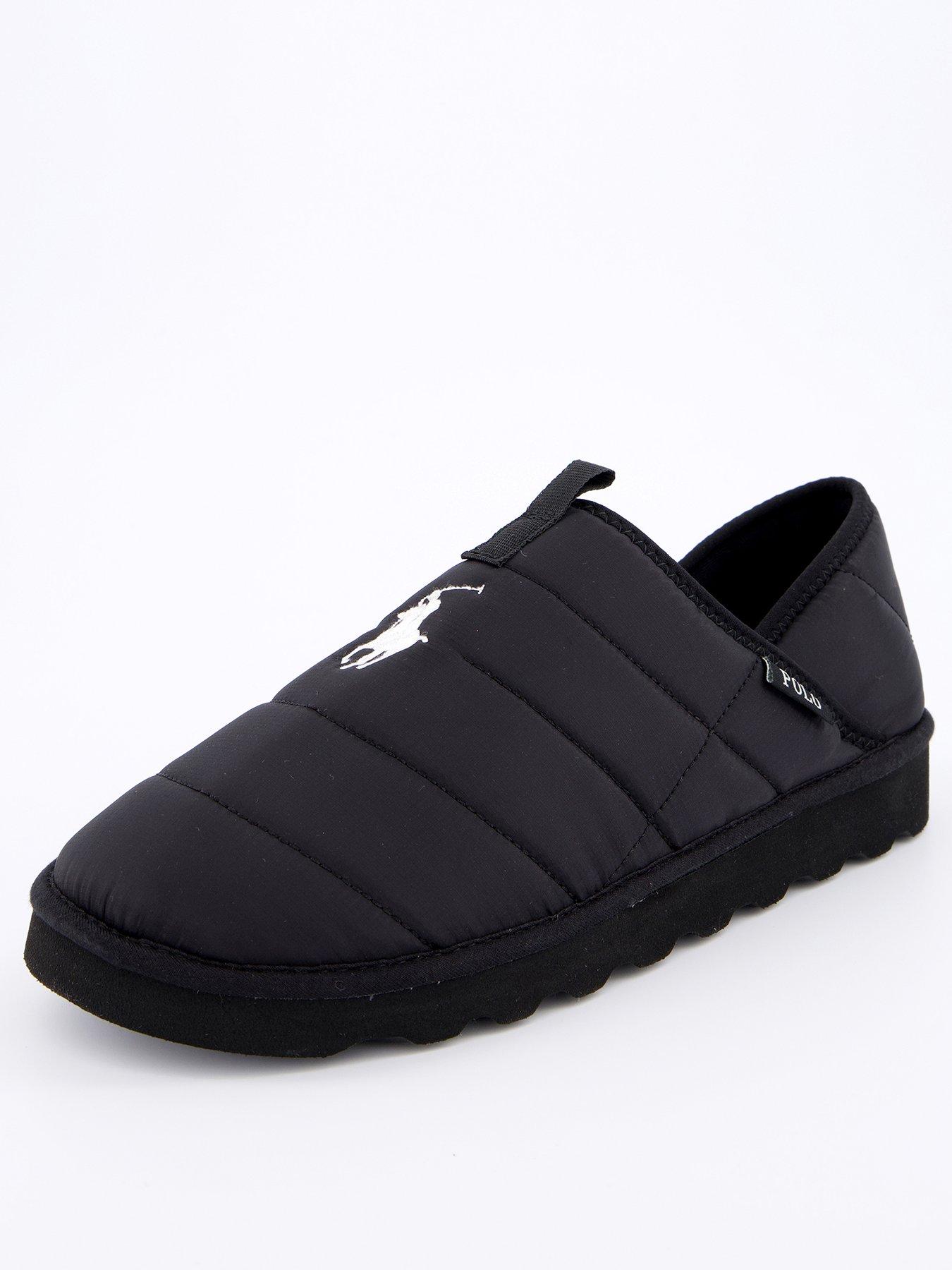 undefined Everett Quilted Collapse Heel Slippers - Black