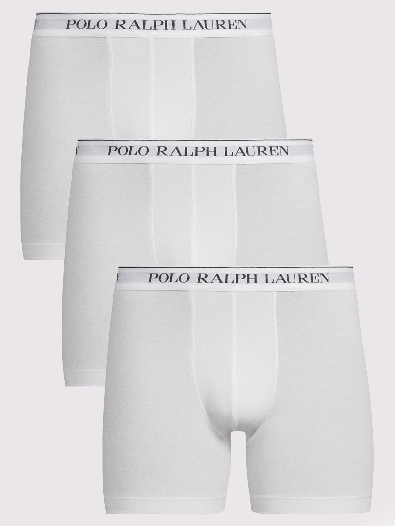 Polo Ralph Lauren 3 Pack Stretch Cotton Boxer Briefs - White