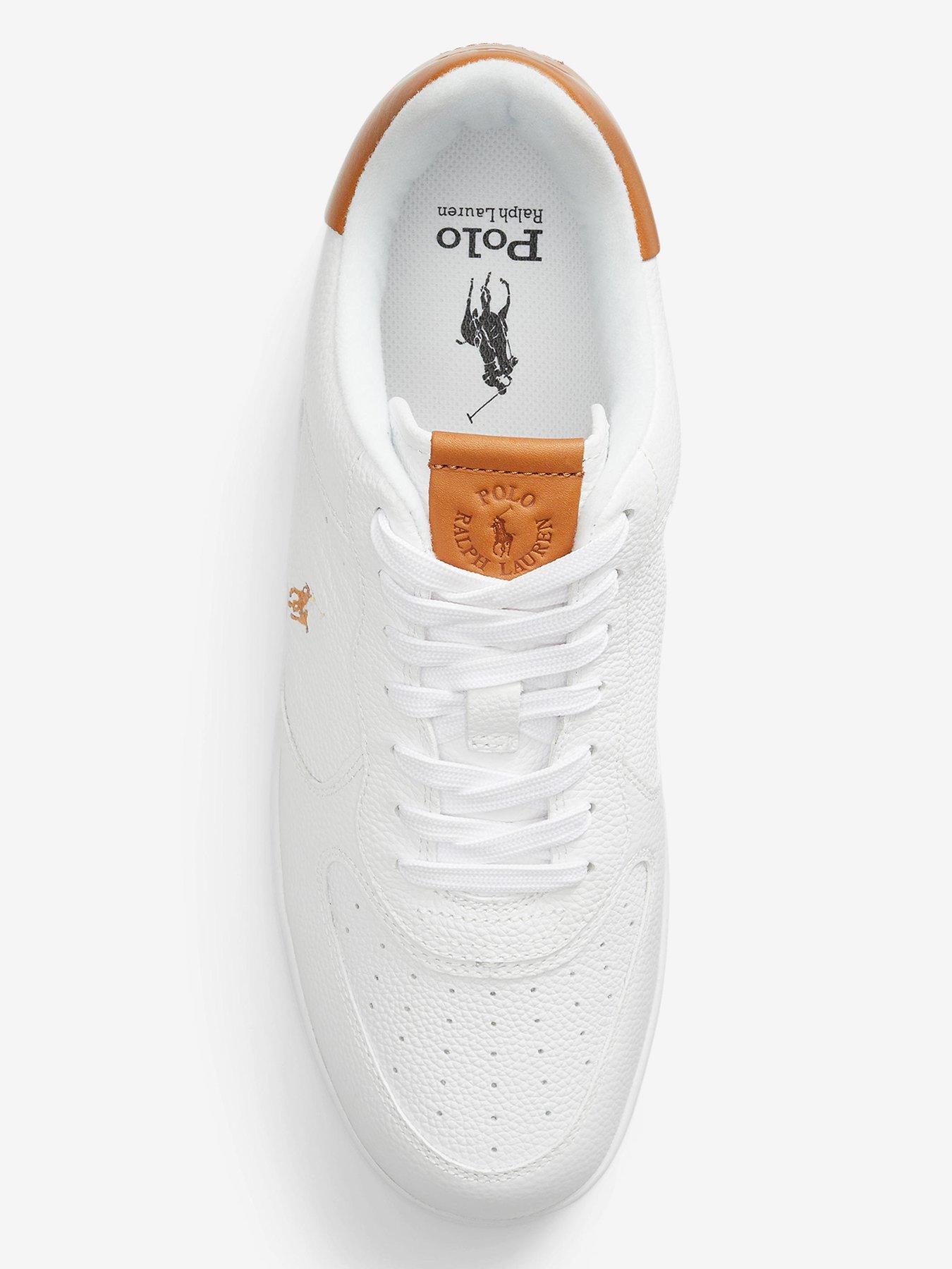 Polo Ralph Lauren Masters Court Leather Trainers White Very
