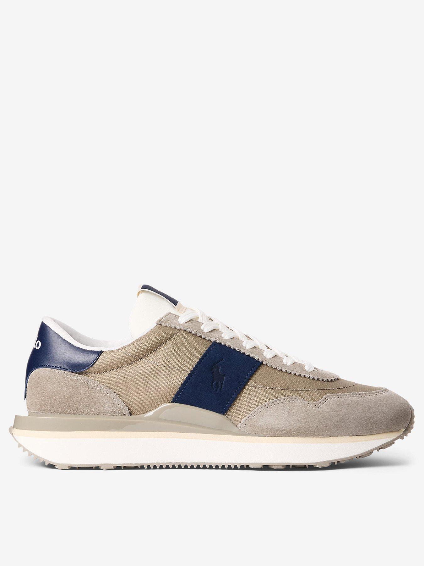 Polo Ralph Lauren Train 89 Suede Nylon Runners Grey Very