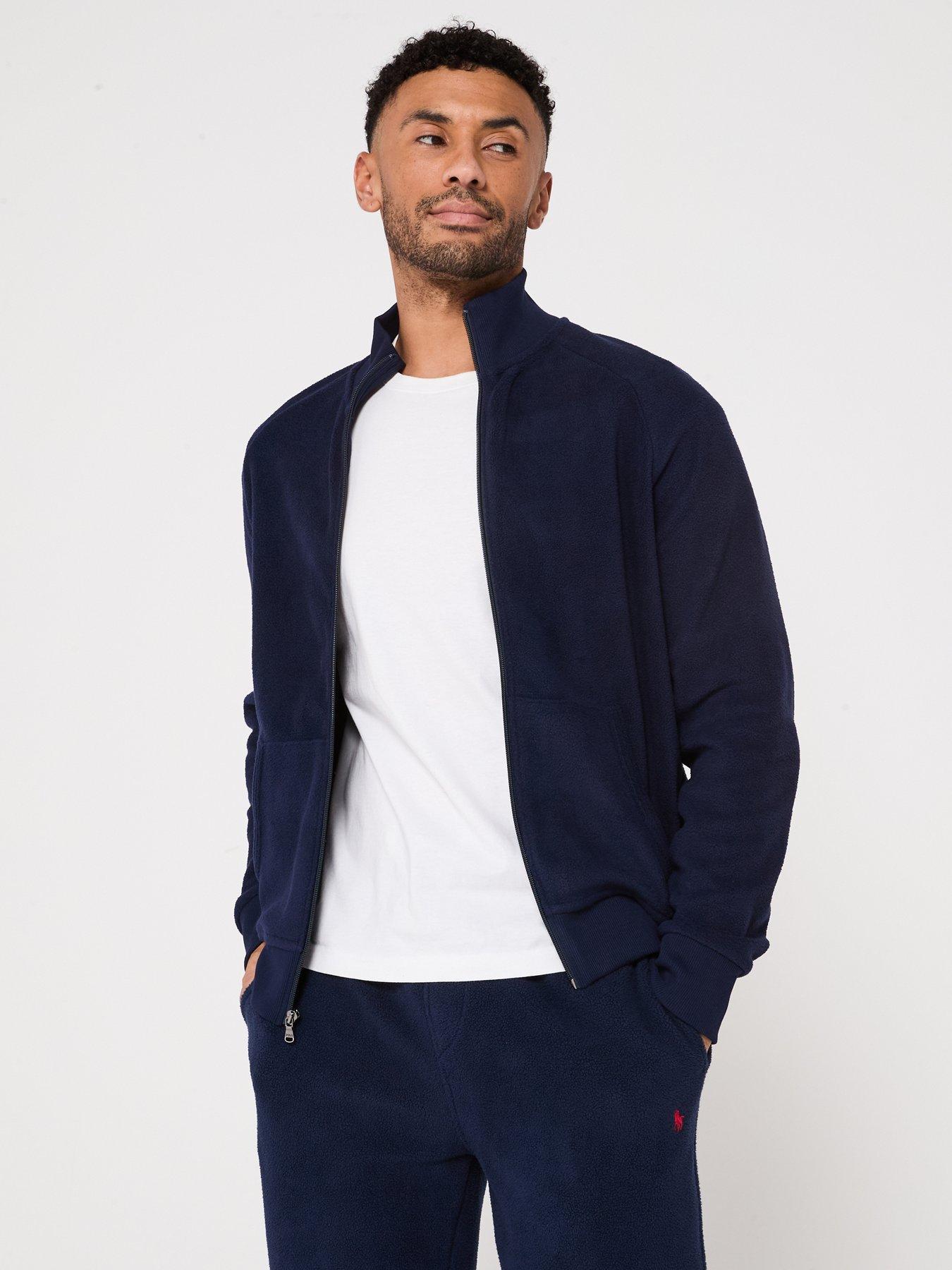 Polar Fleece Zip Track Top Navy