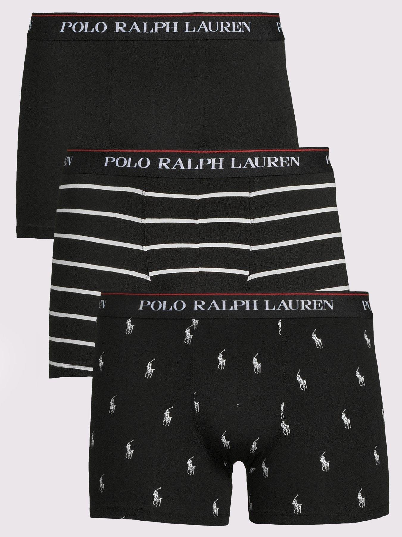 Polo Ralph Lauren 3 Pack Stretch Cotton Trunks - Multi, Multi, Size Xl, Men