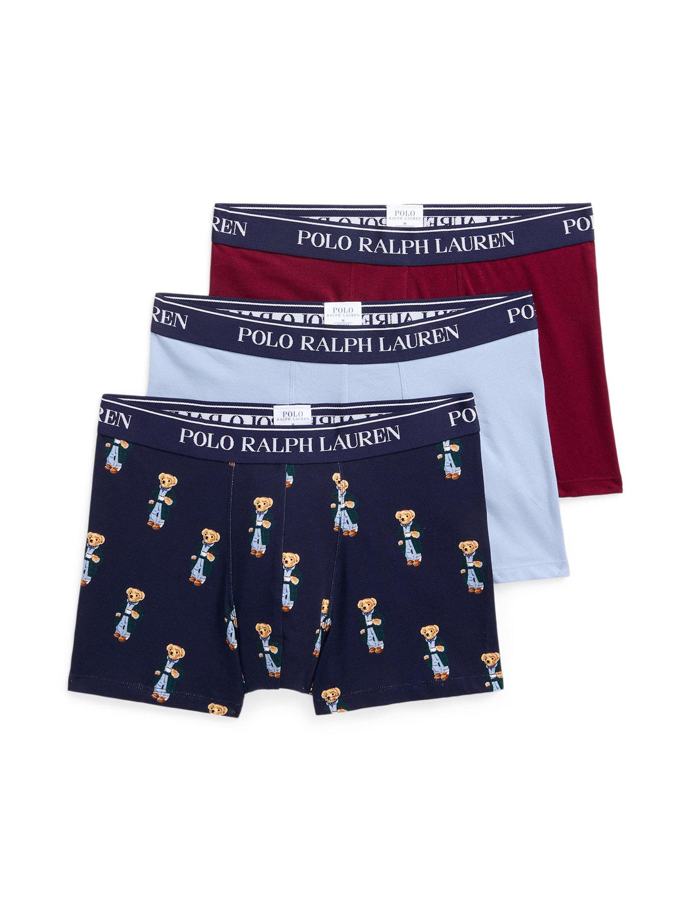 Polo Ralph Lauren 3 Pack Stretch Cotton Trunks - Multi, Multi, Size Xl, Men