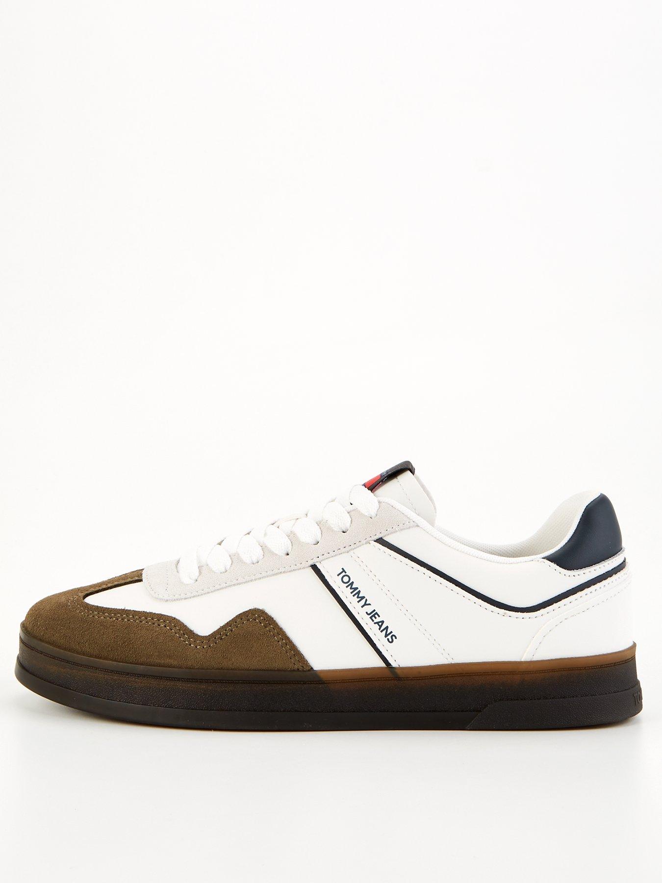 Tommy Jeans The Greenwhich Suede/leather Retro Sneakers - Off White, Off White, Size 42, Men