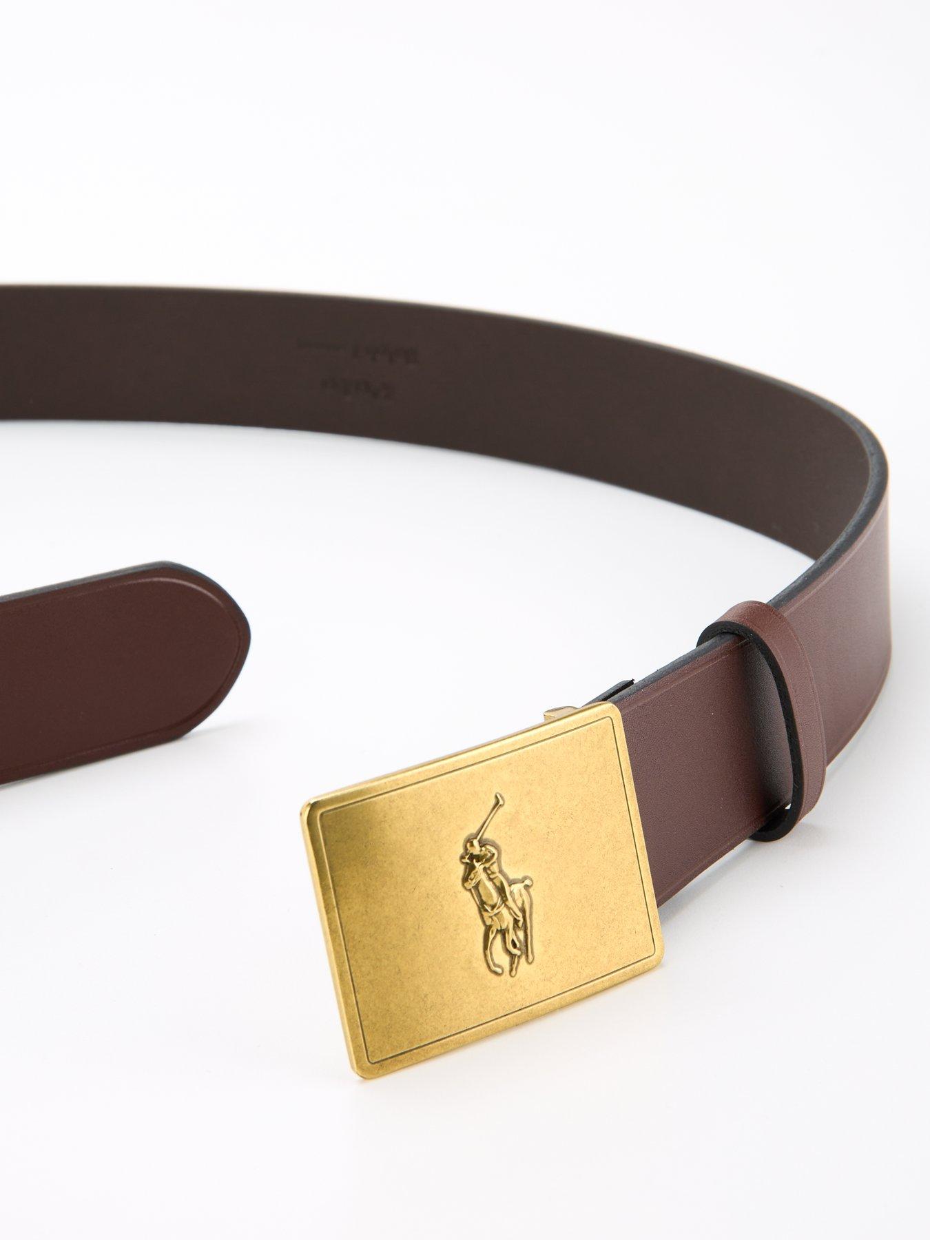 Polo ralph lauren leather belt brown hotsell