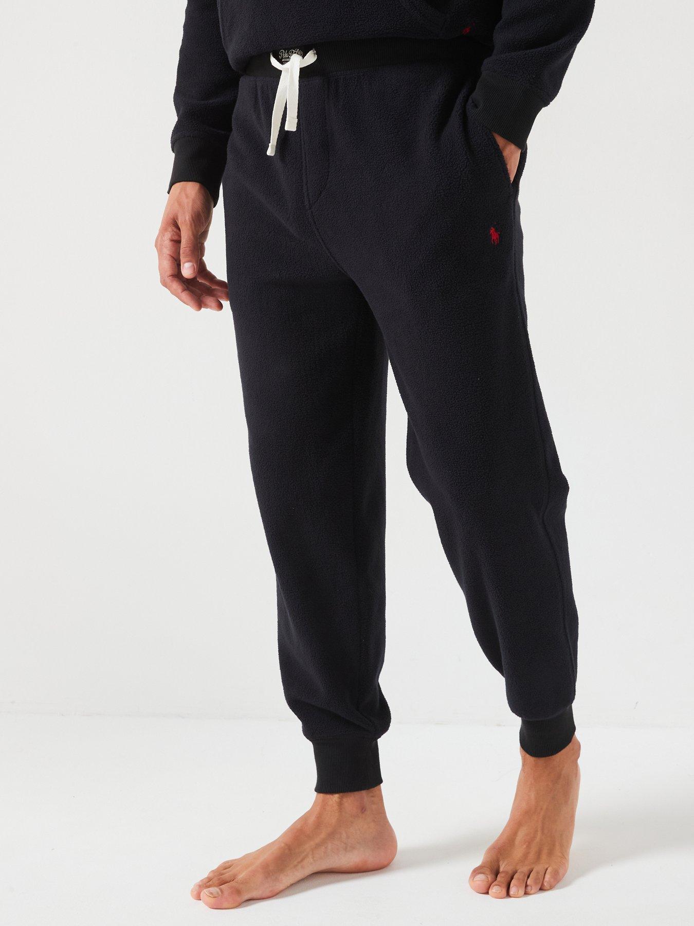 undefined Polar Fleece Cuffed Loungewear Pants - Black