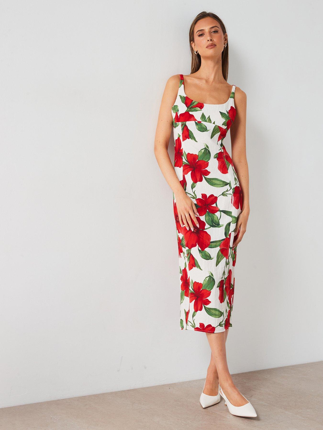 Elle cut out midi dress mango hotsell