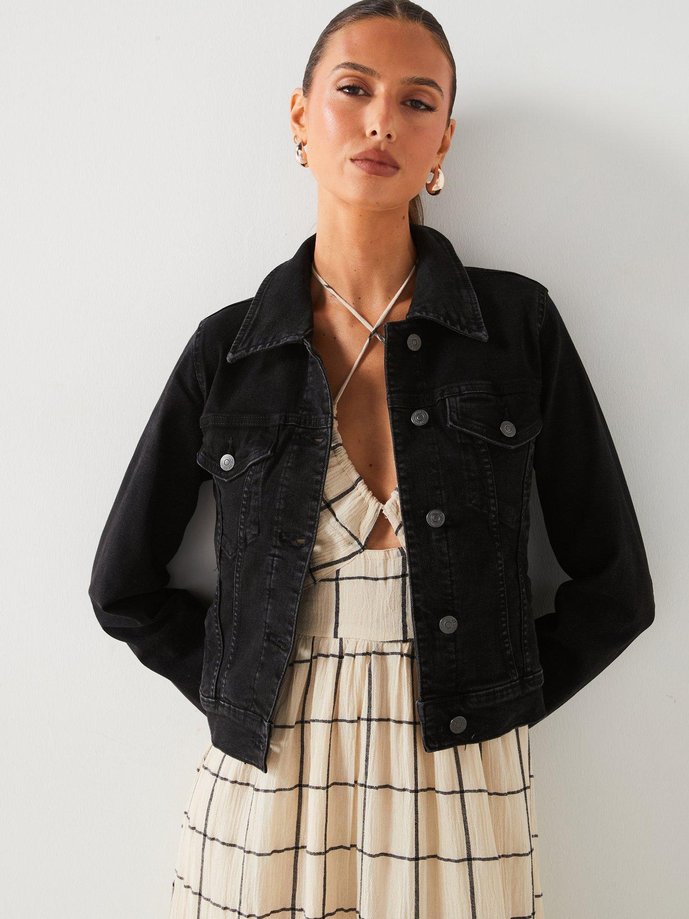 Mango Black Denim Jacket Very