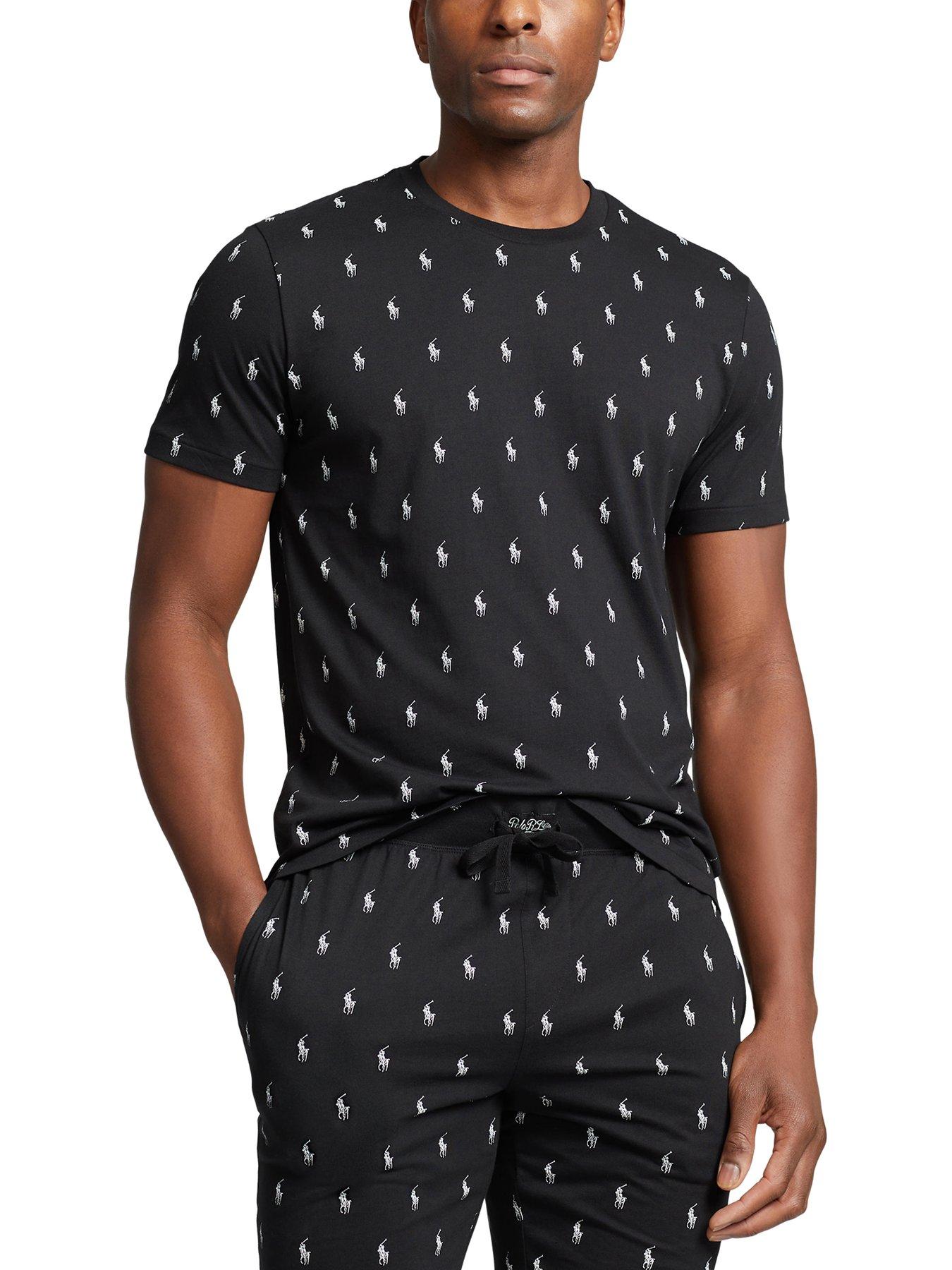 Polo Ralph Lauren All Over Print Loungewear T-Shirt - Black