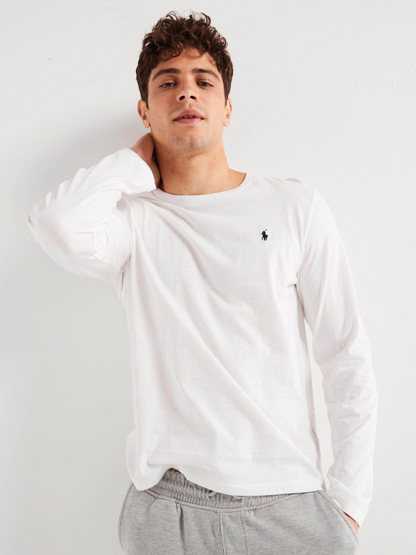 undefined Left Chest Long Sleeve Loungewear Top - White
