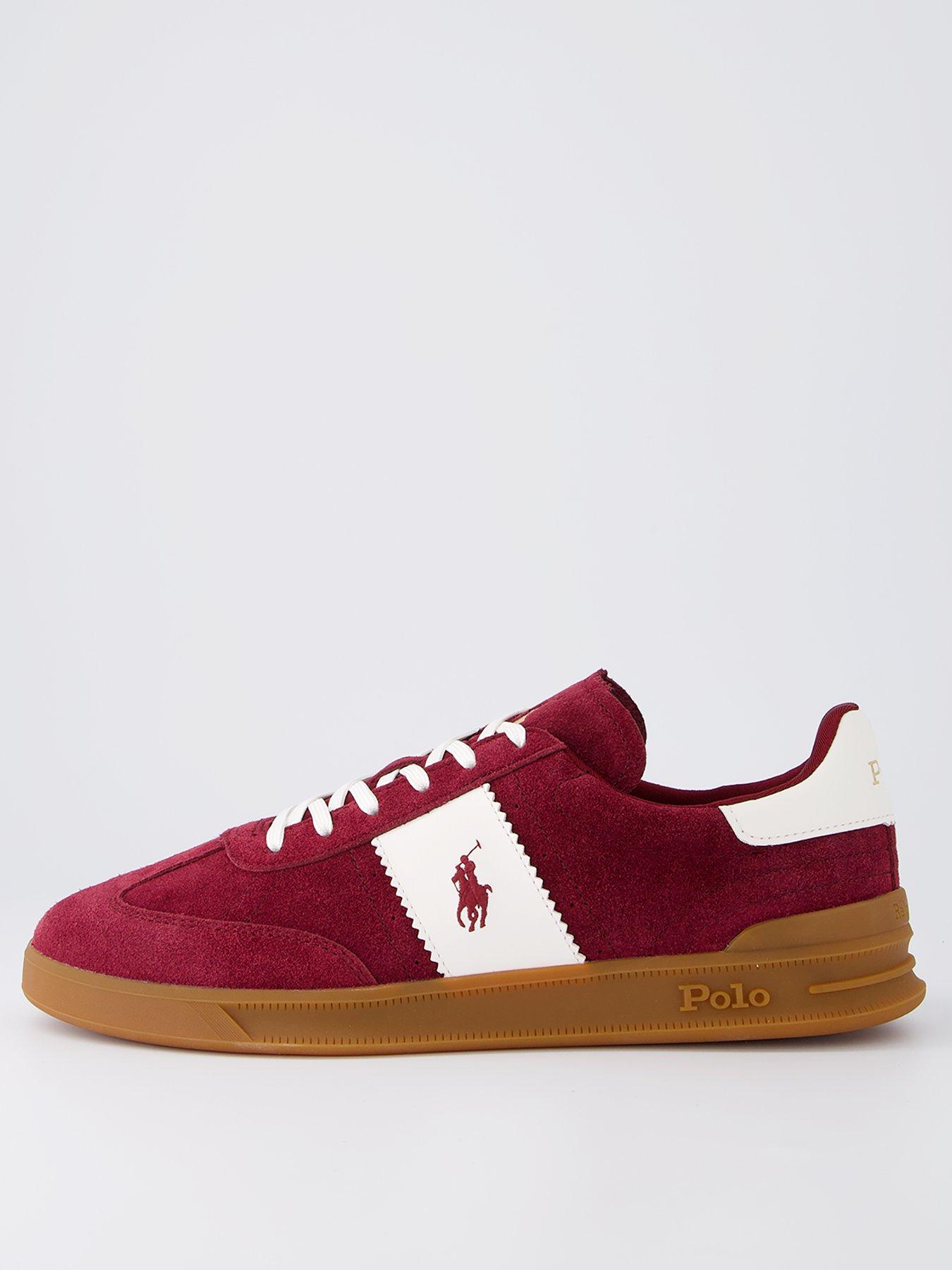 undefined Heritage Aera Suede Trainers - Dark Red