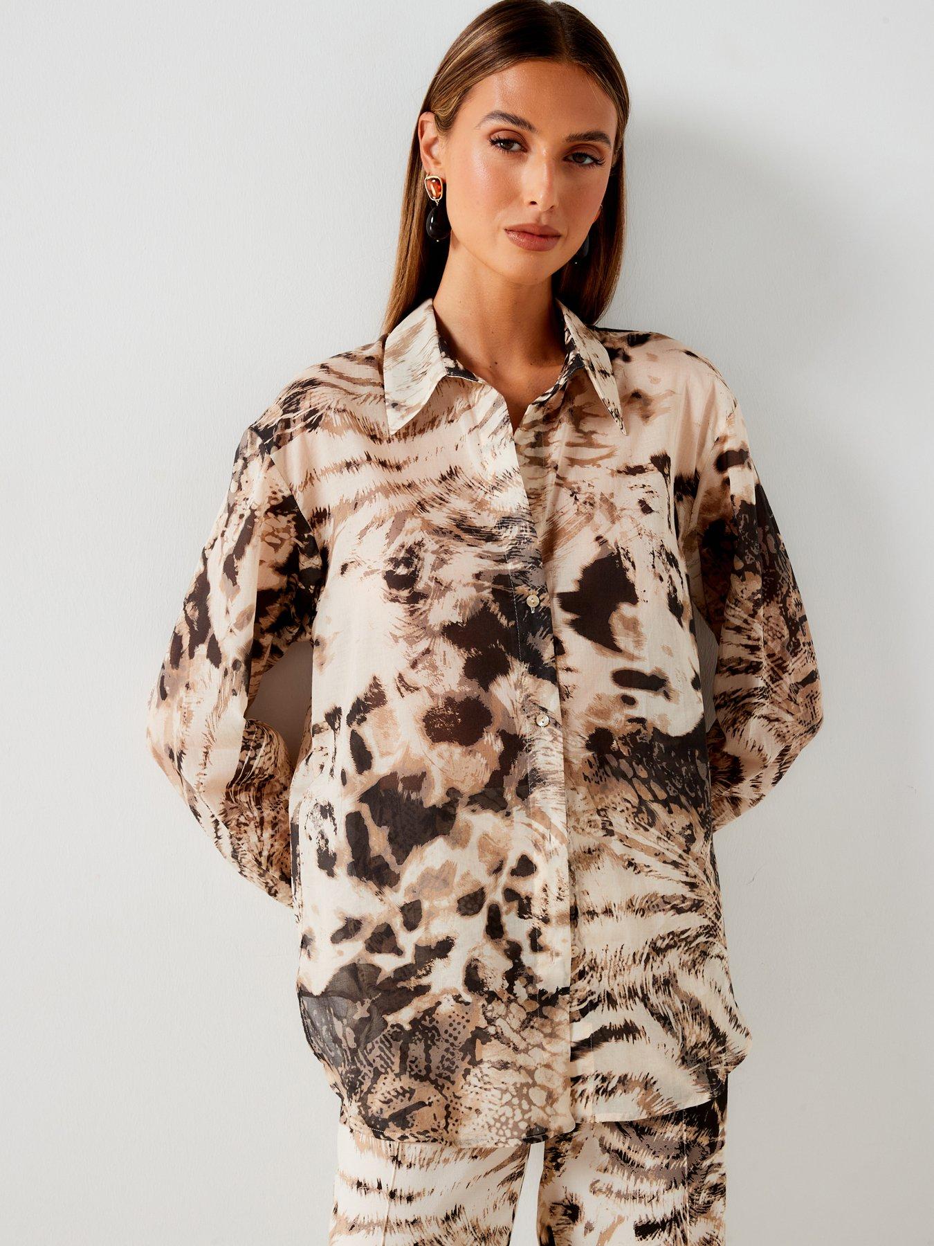 Mango Printed Co Ord Shirt | Very.co.uk 
