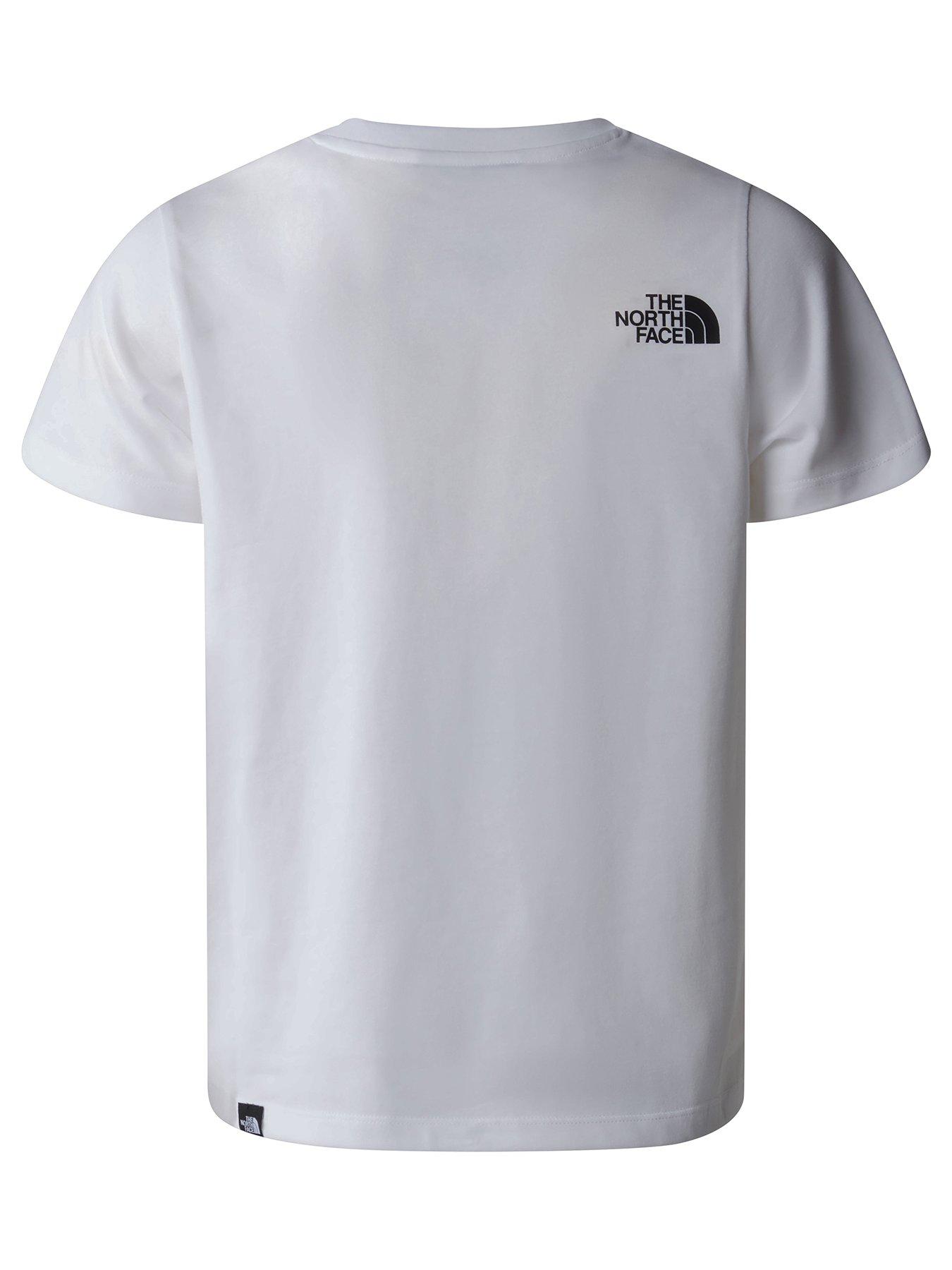 Image 3 of 4 of THE NORTH FACE Juniors Short Sleeve Simple Dome T-Shirt&nbsp;- White