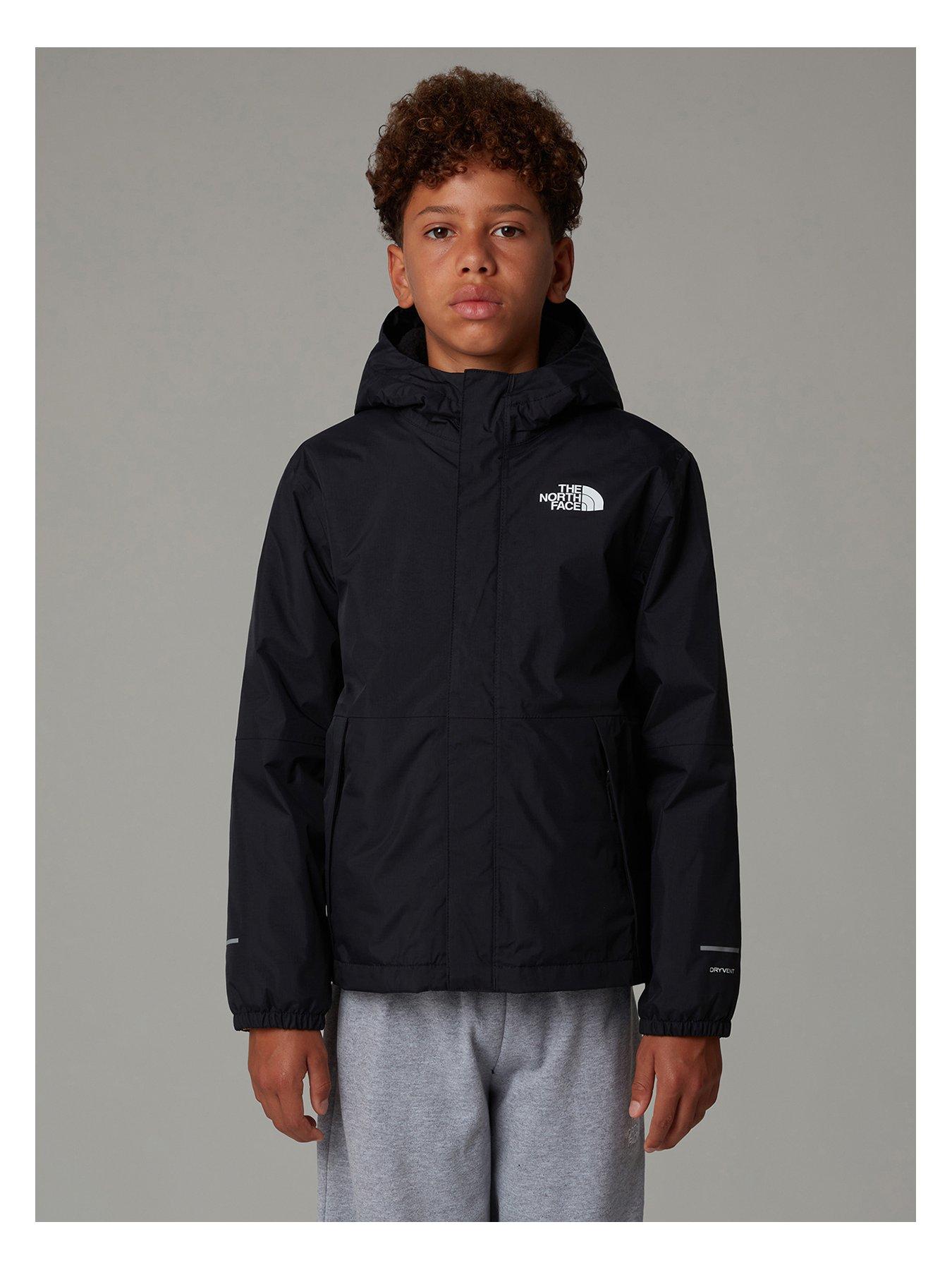 undefined Junior Kids Warm Insulated Antora Rain Jacket - Black