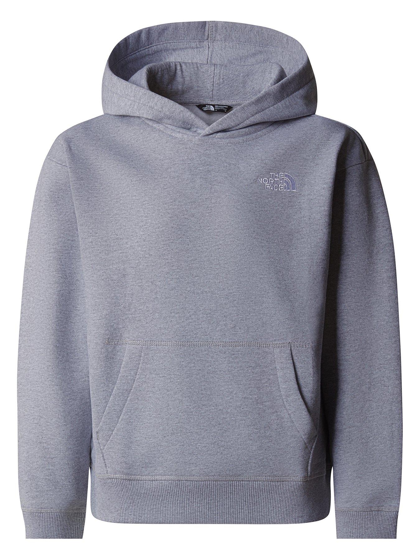 THE NORTH FACE Juniors Essential Oversized Hoodie Grey Very