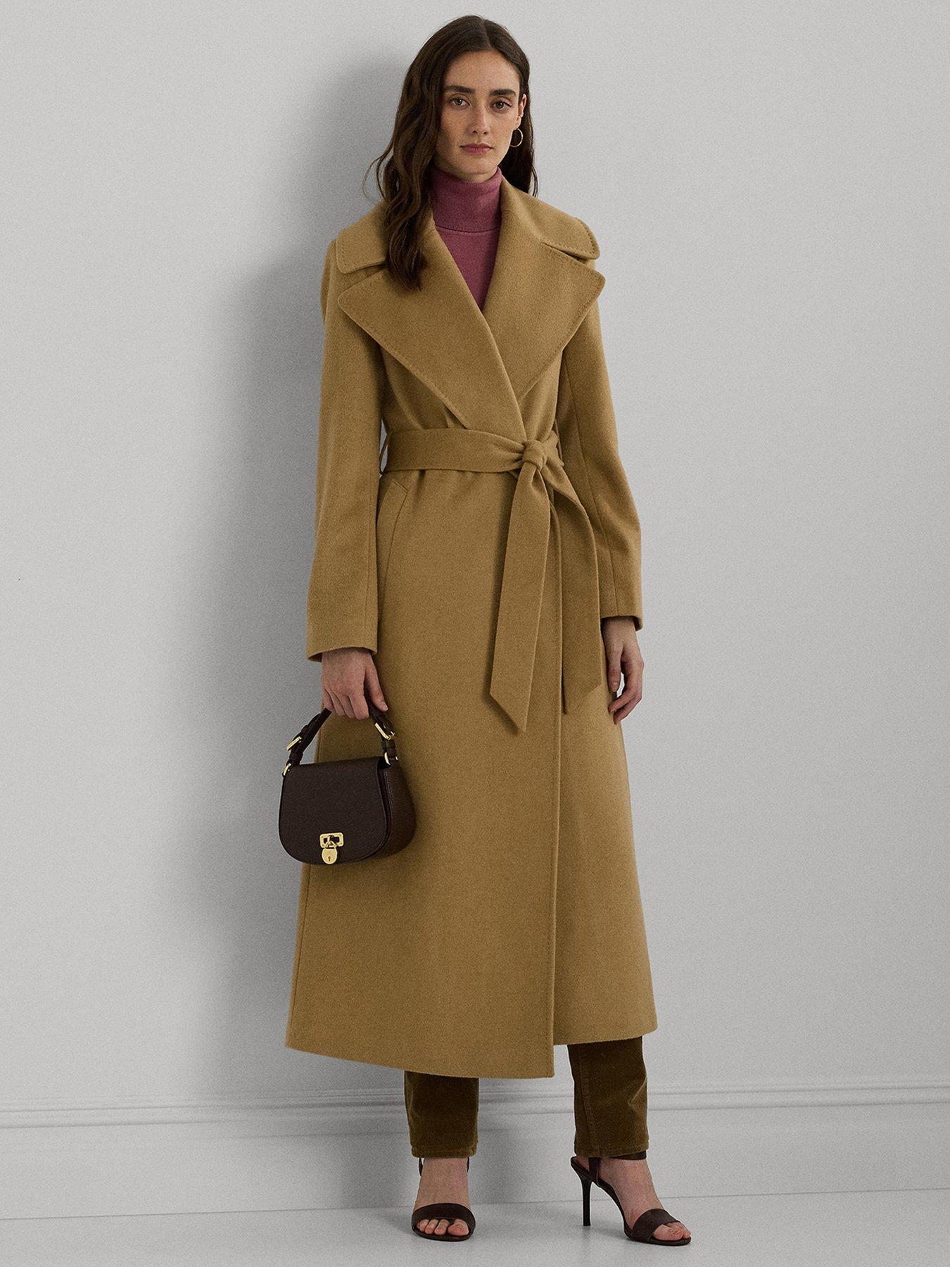undefined Wool Wrap Coat - Brown