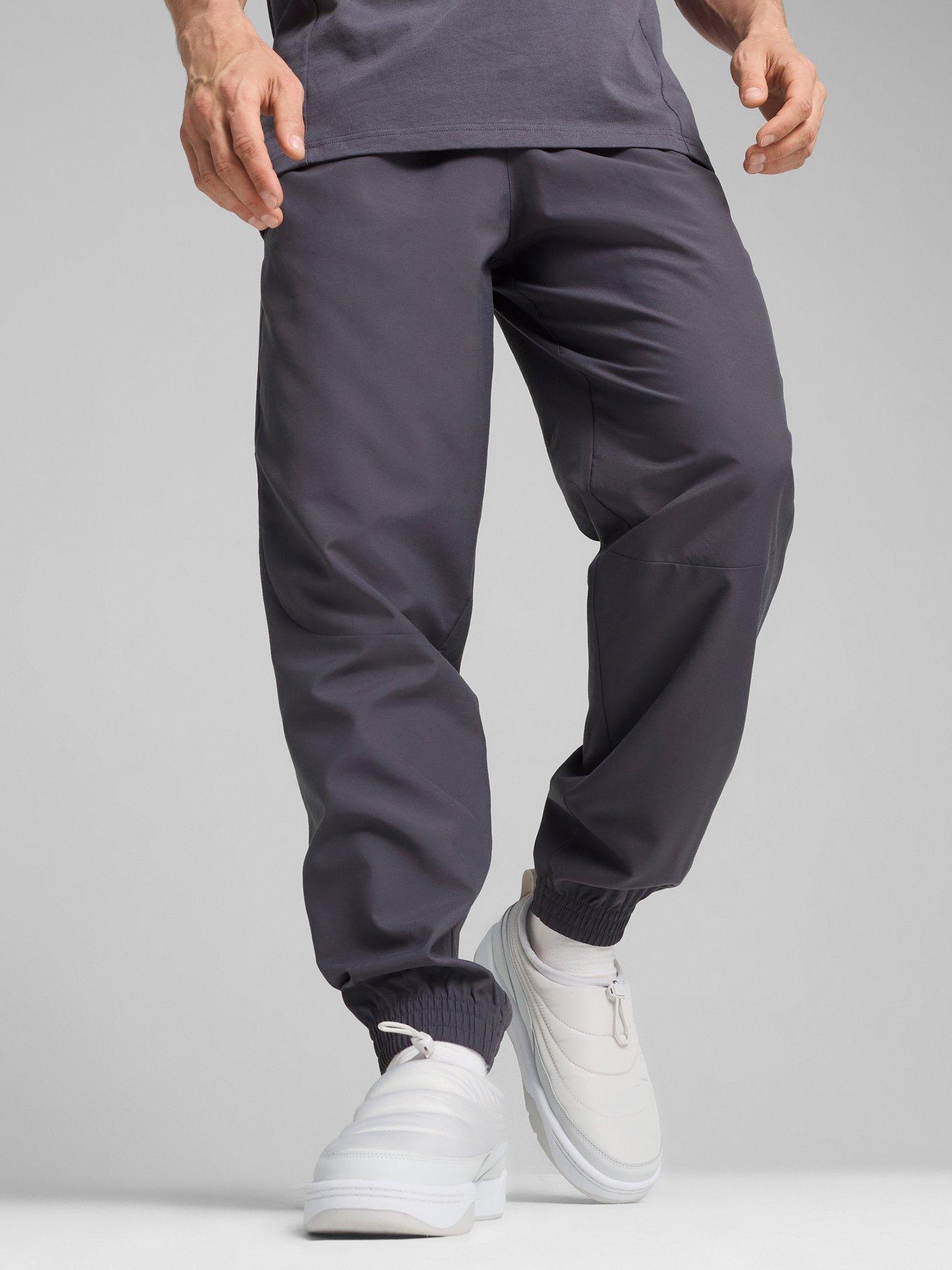 puma men's rad/cal woven pants - grey, grey, size xl, men