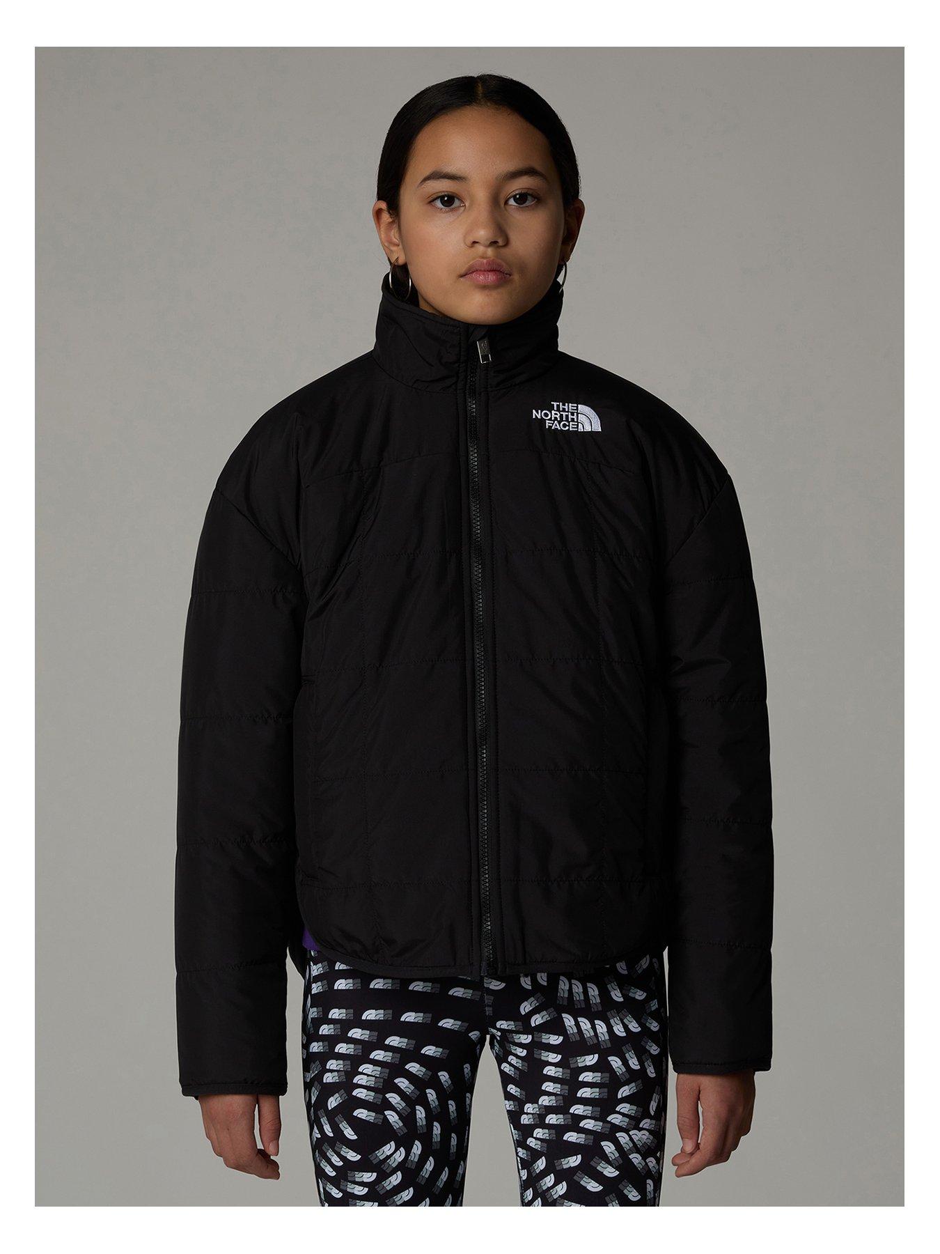 THE NORTH FACE Junior Girls Reversible Shasta Short Parka Coat - Black