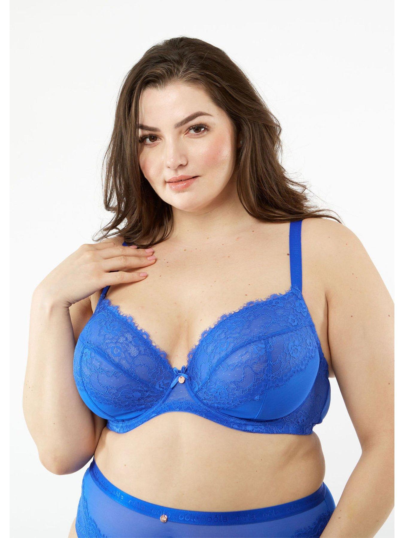Image 1 of 4 of Oola Lace &amp; Logo Non Padded Underwired Bra
