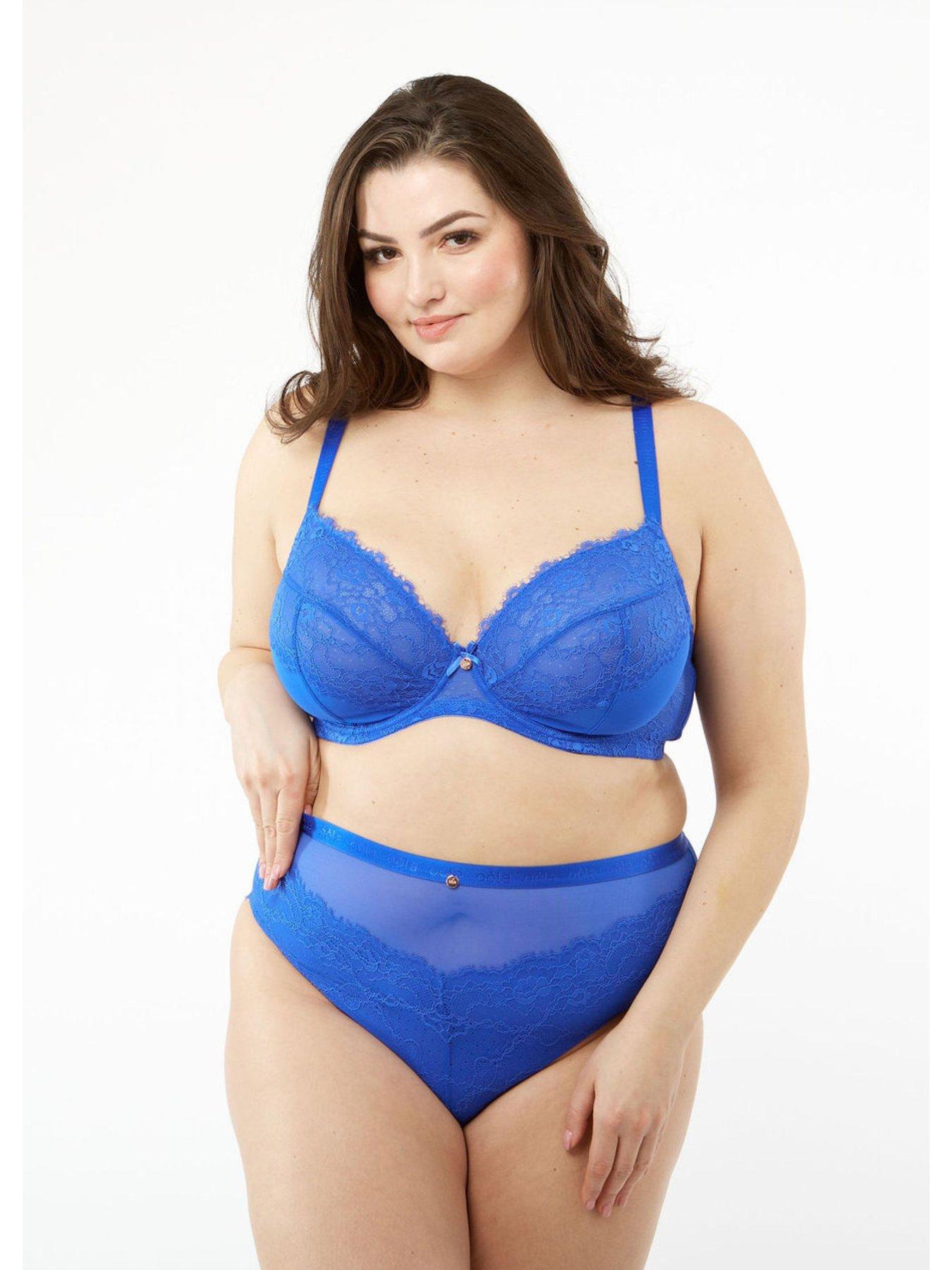 Image 3 of 4 of Oola Lace &amp; Logo Non Padded Underwired Bra