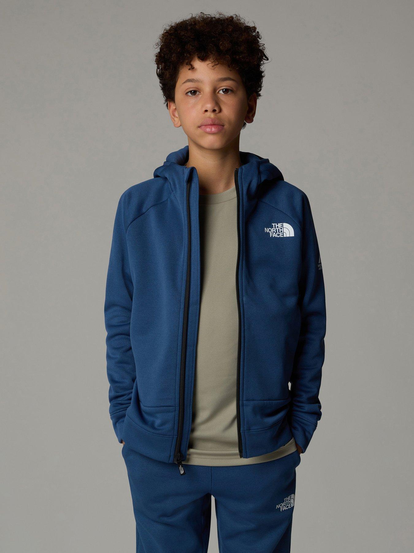 THE NORTH FACE Junior Boys Mountain Athletics Full Zip Hoodie Navy Very