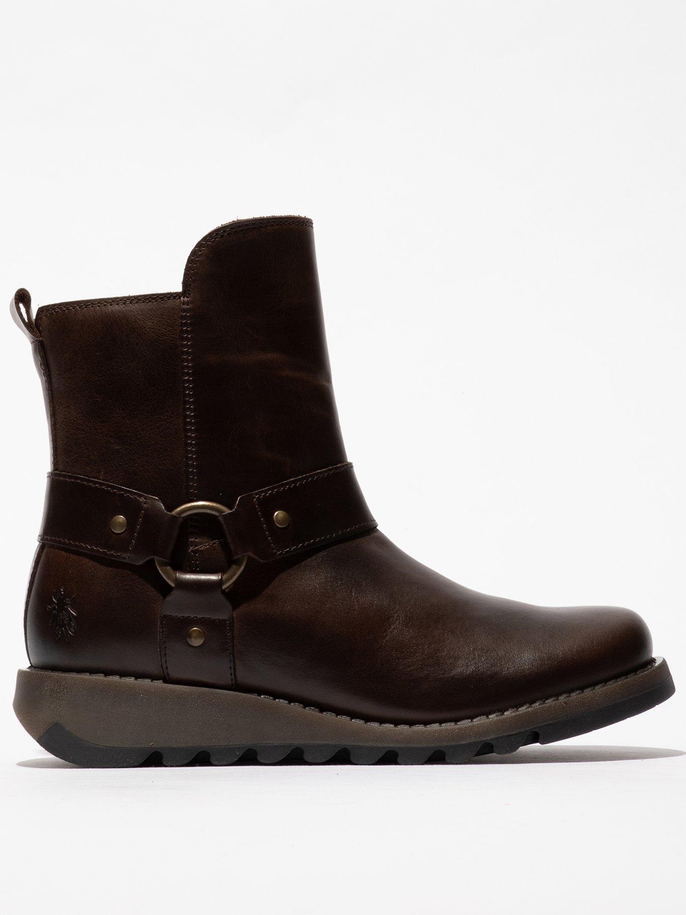 undefined Soch136fly Biker Boot - Dark Brown