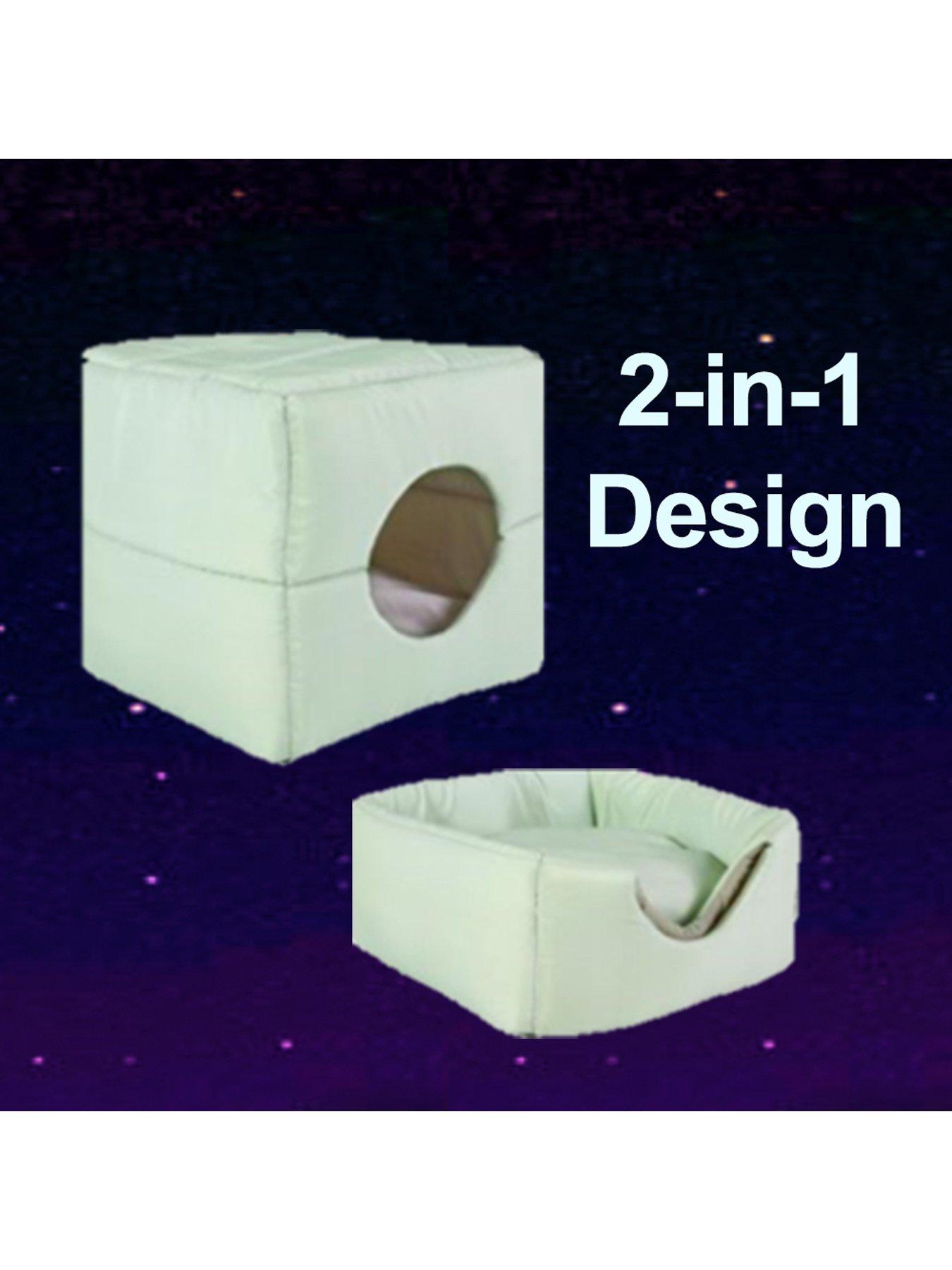 Image 3 of 6 of Banbury & Co 2-in-1 Foldable Pet Cave Bed -Green