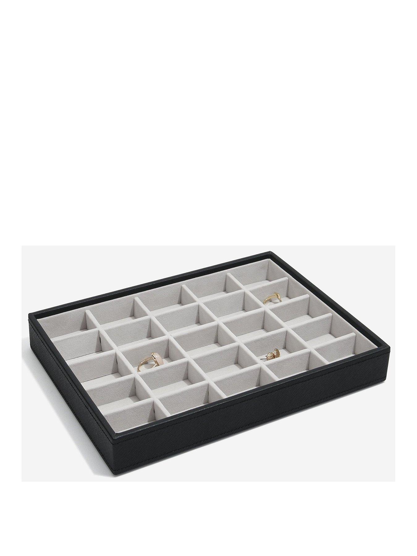 Stackers Classic 25 Section Trinkets Tray - Black
