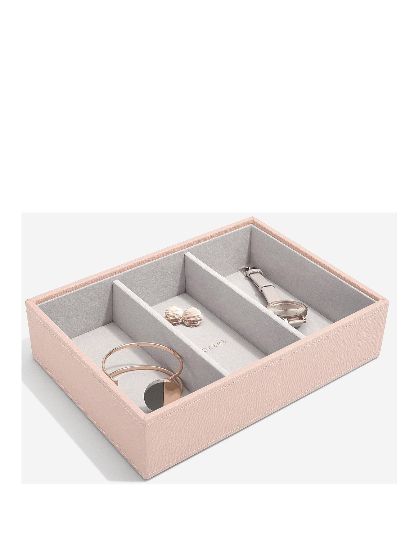 Image 1 of 3 of Stackers Classic 3 Section Deep Tray - Blush