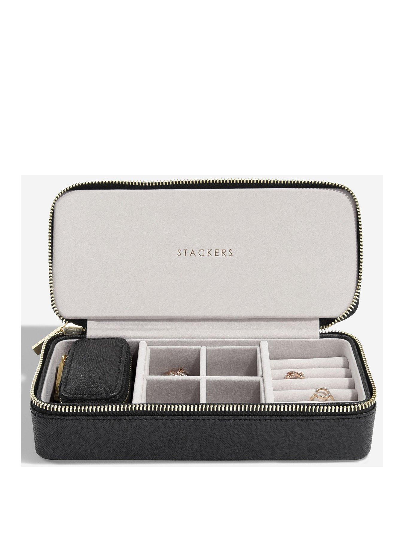 Stackers Large  &  Petite Travel Box - Black