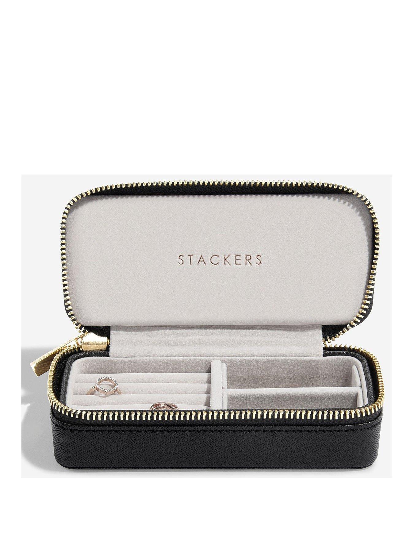 Product photograph of Stackers Medium Travel Box - Black from very.co.uk