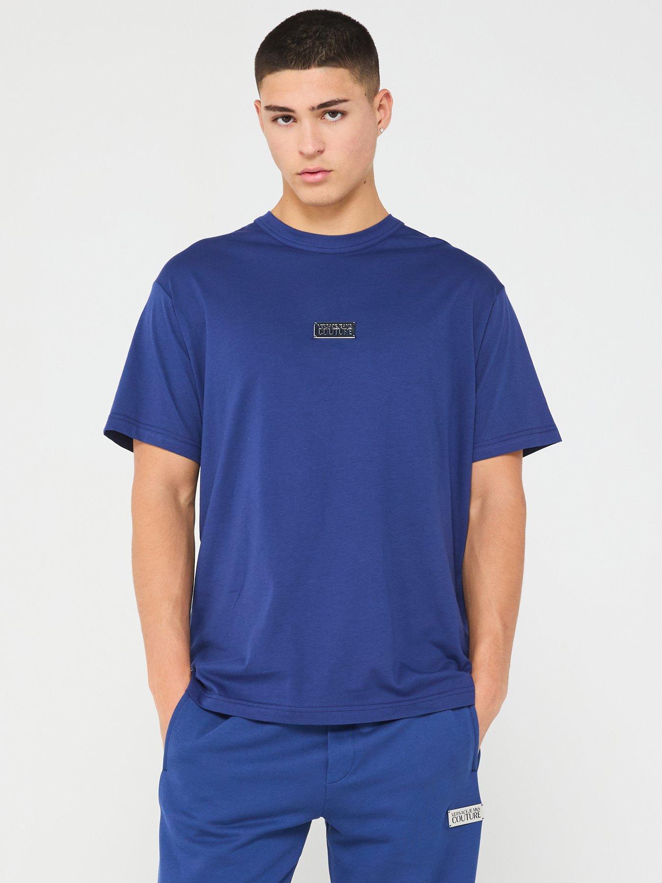 undefined Metal Plaque Logo T-Shirt - Blue