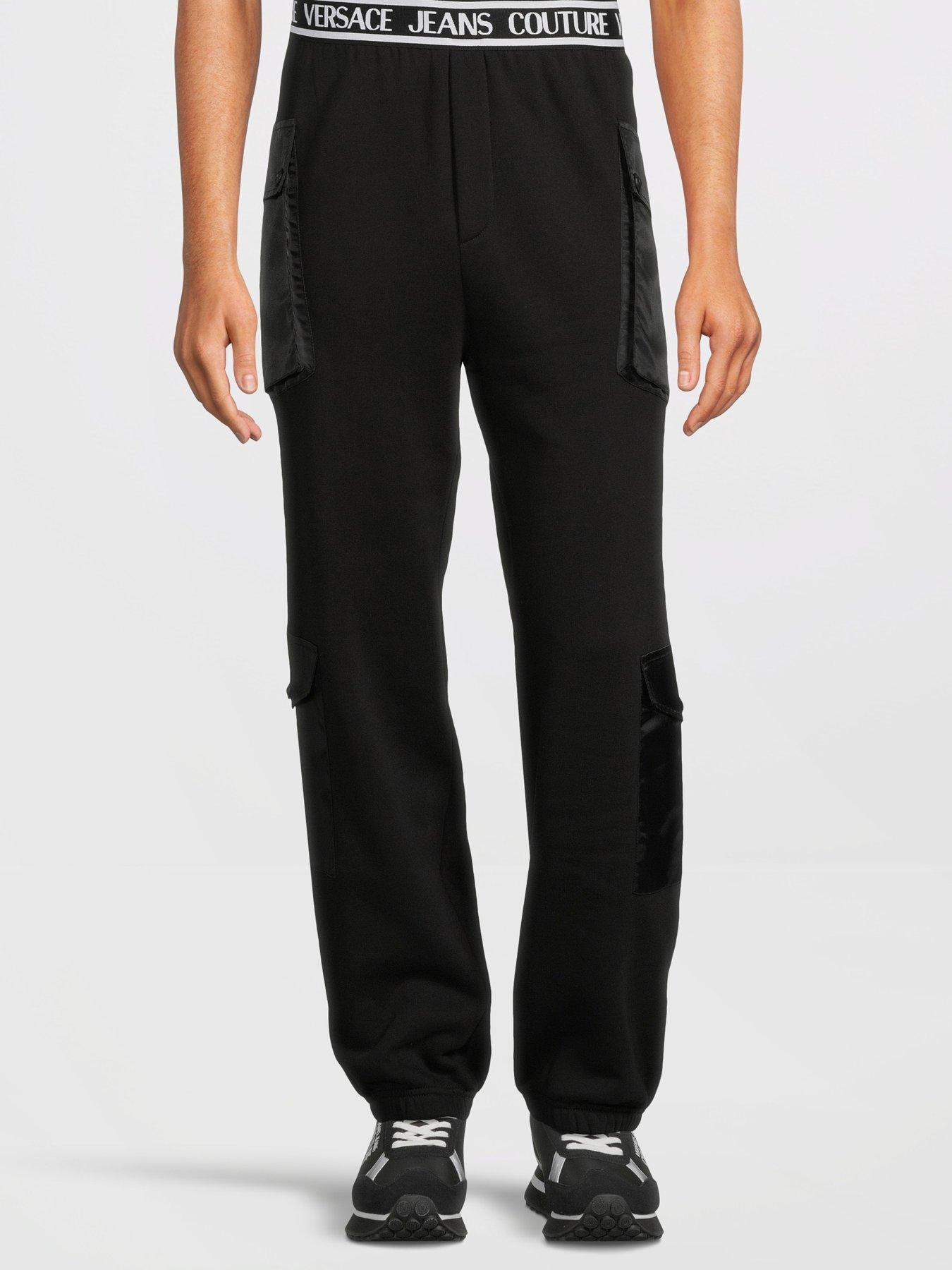 undefined Logo Waistband Cargo Pants - Black