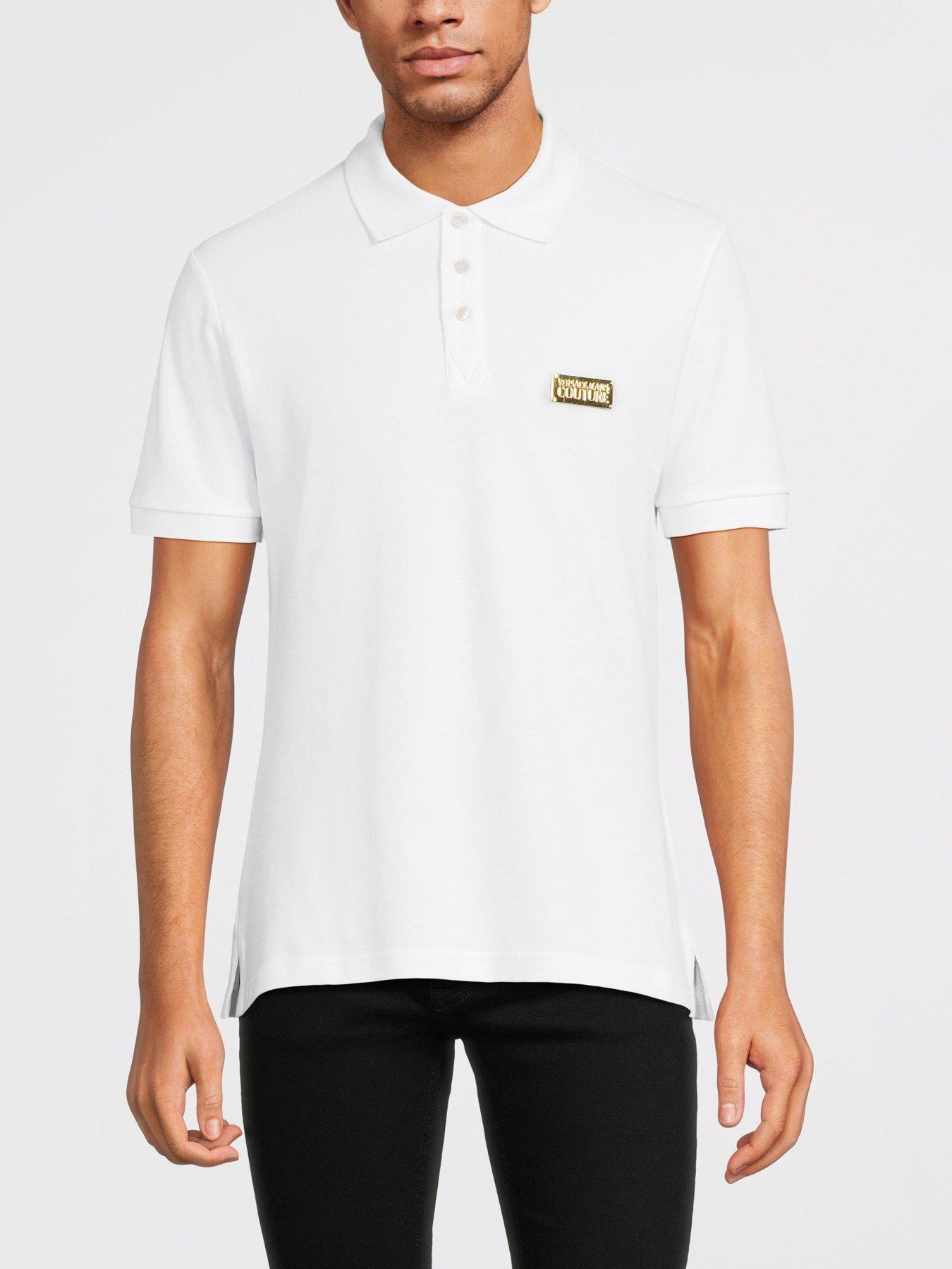 undefined Metal Plaque Logo Polo Shirt - White