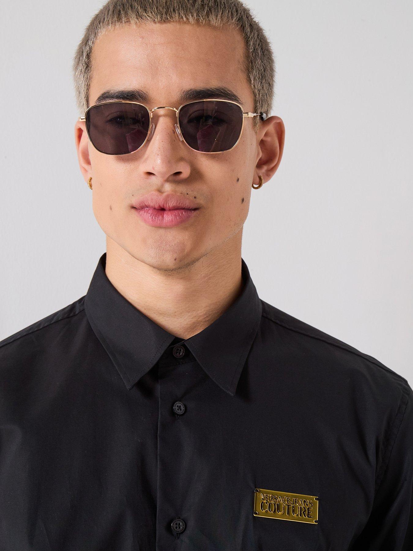 undefined Versace Jeans Couture Metal Plaque Poplin Shirt - Black