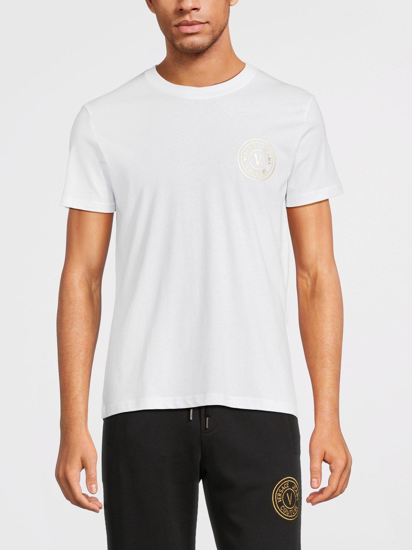 undefined Gold Left Chest Logo T-Shirt - White