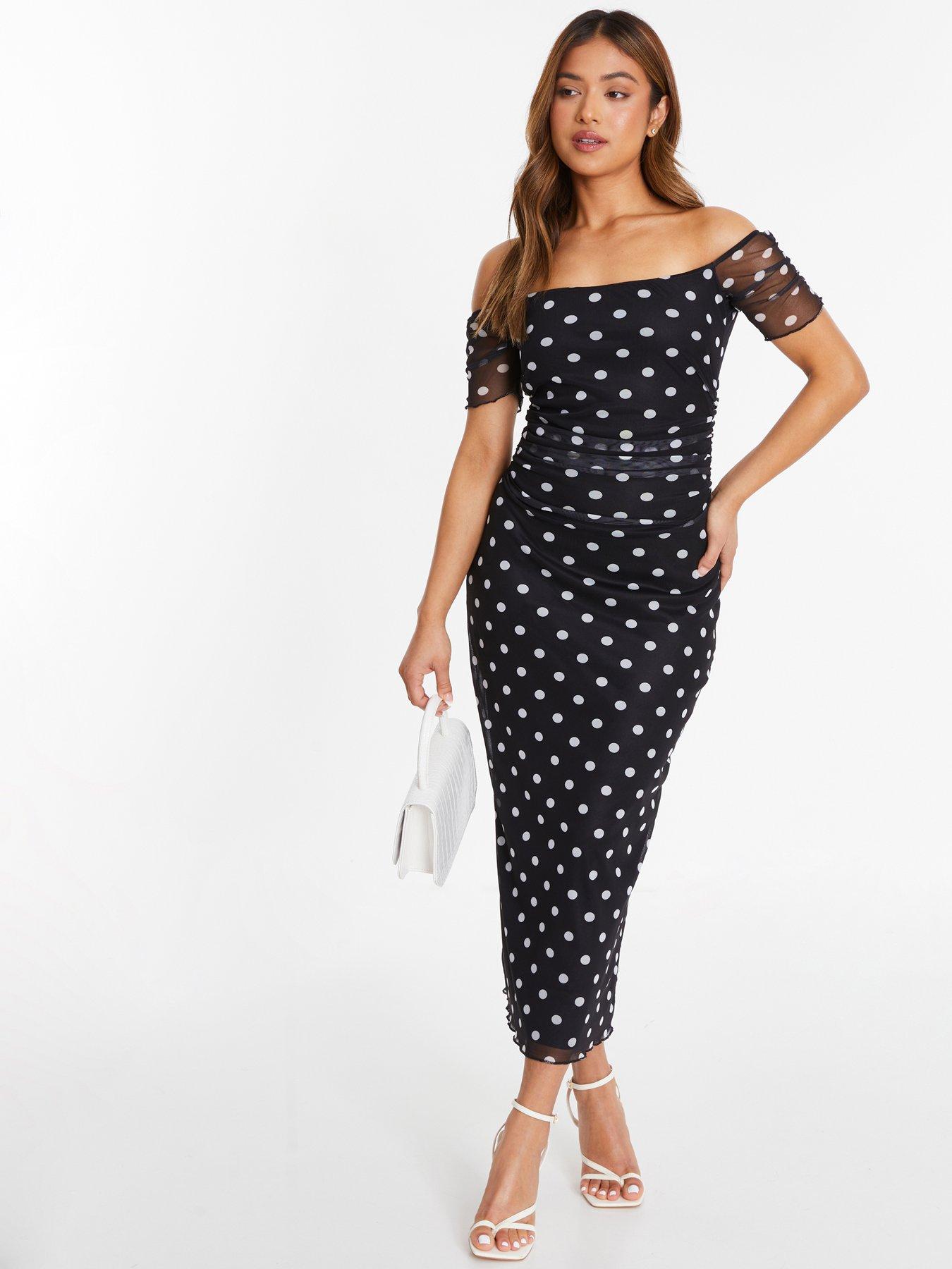 Tatiana Blur Print Bardot Midaxi Dress
