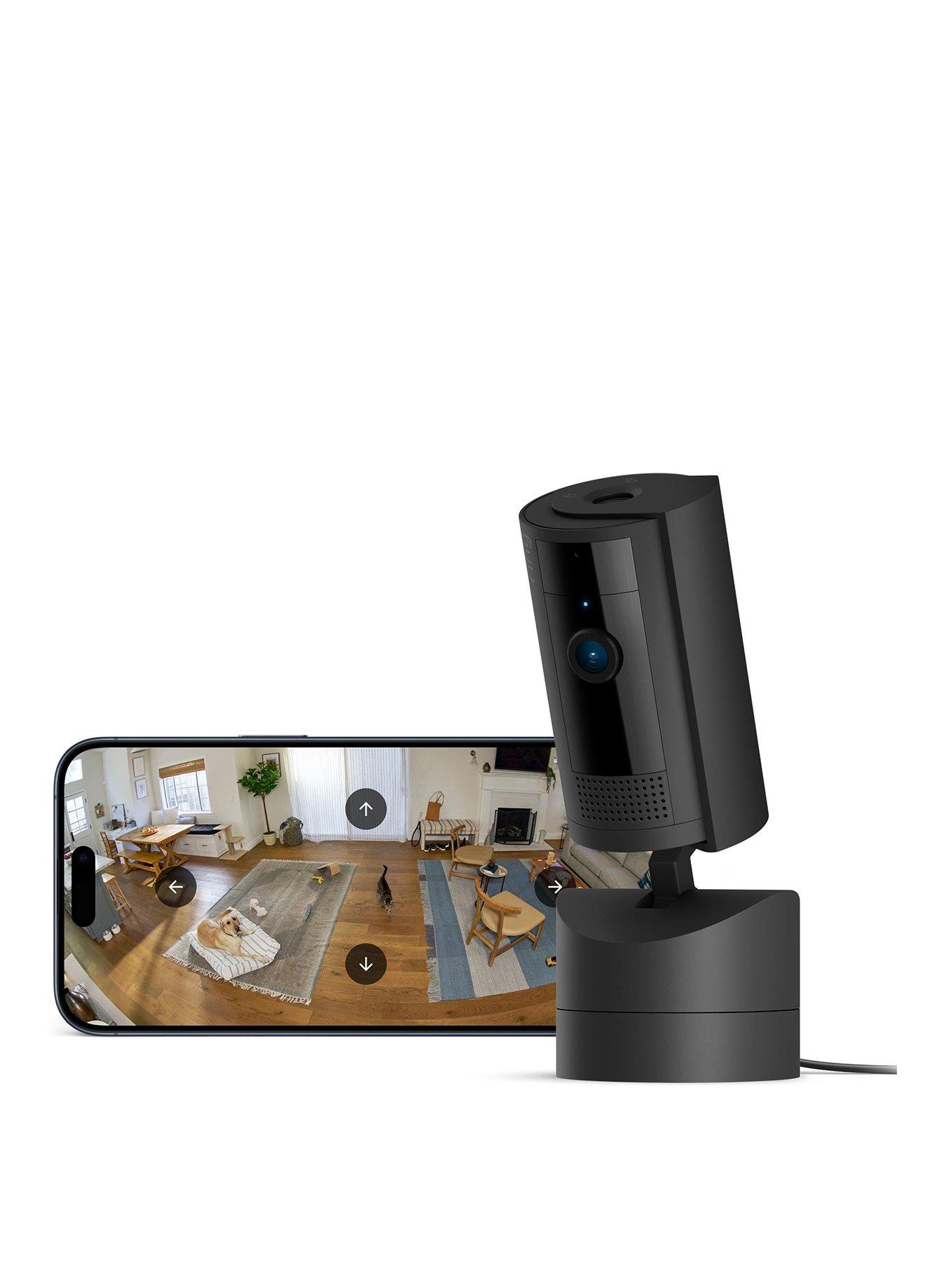 undefined Pan-Tilt Indoor Camera-2 Pack in Black. A versatile Security Camera that lets you look up and down, or all around.