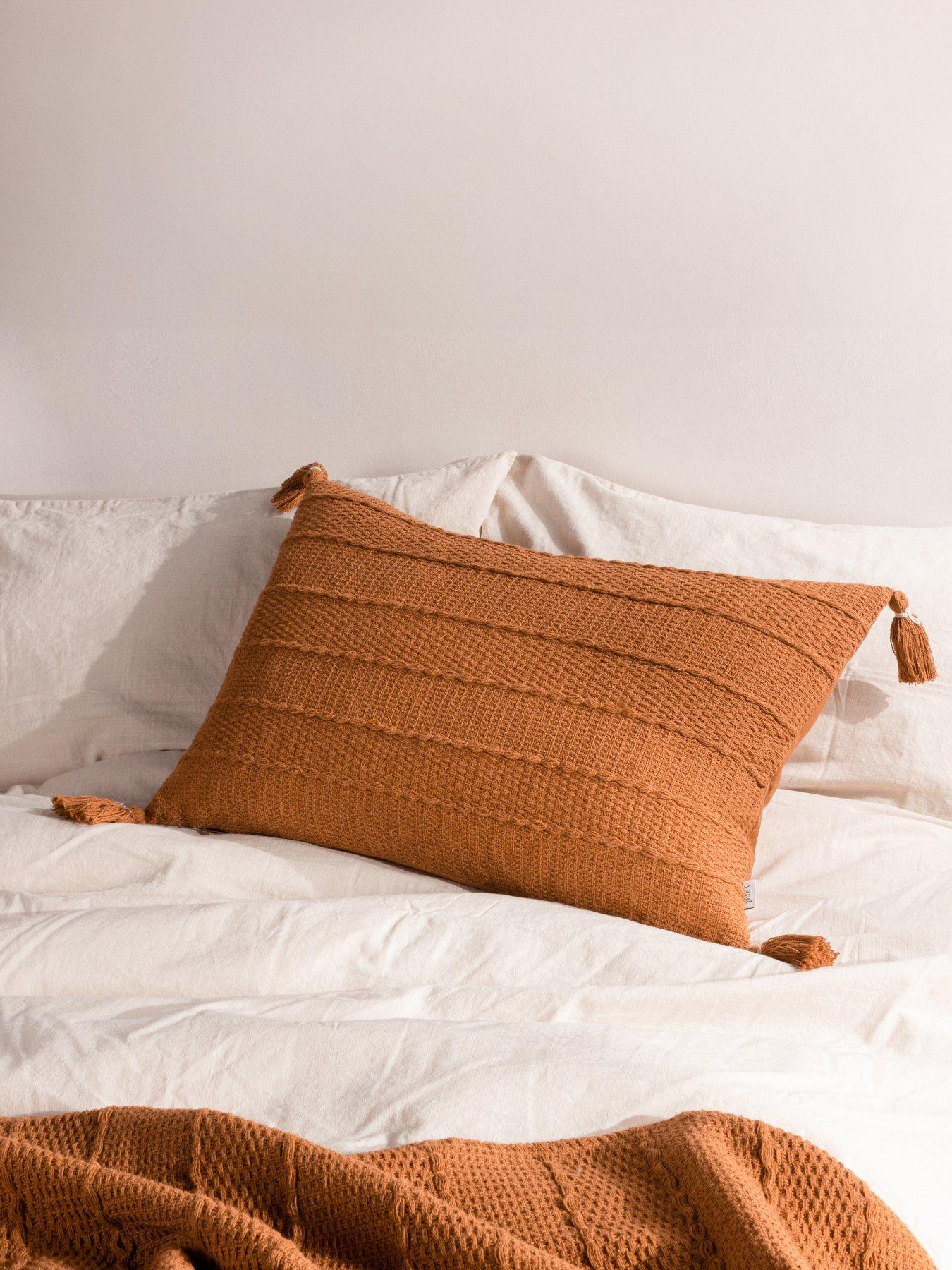 Product photograph of The Yard Caliche Cushion - Ginger from very.co.uk